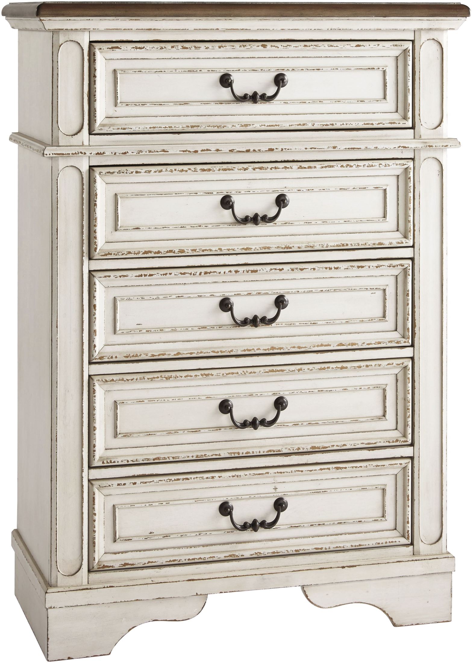 Realyn Chipped Two Tone Youth Upholstered Panel Bedroom ...