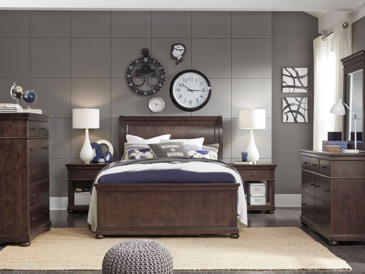 Canterbury Warm Cherry Sleigh Bedroom Set 1stopbedrooms Canterbury Warm Cherry Sleigh Bedroom, Mill Valley Ii Cherry Queen Sleigh Bedroom With Storage