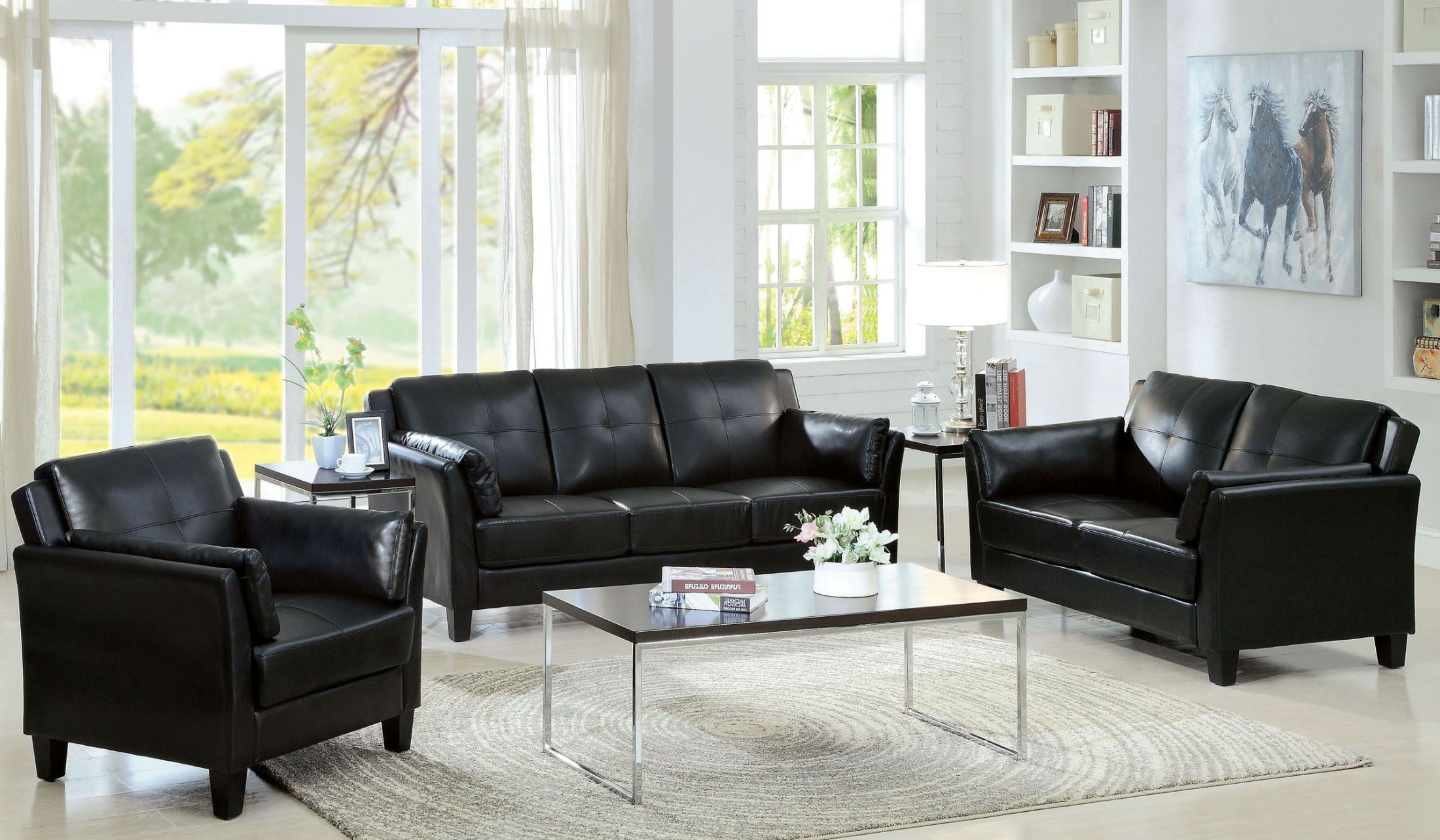 Pierre Black Living Room Set 1stopbedrooms
