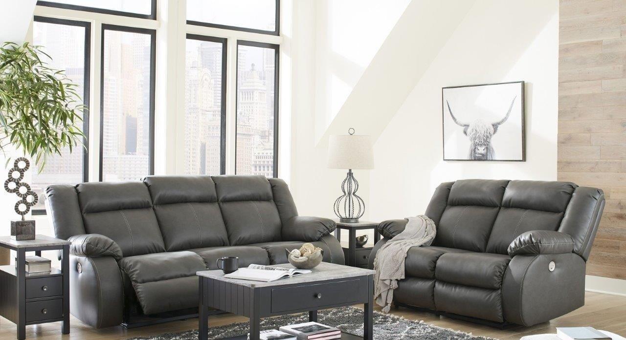 gray reclining living room set