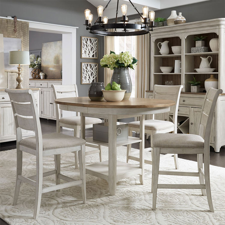 Farmhouse Reimagined Counter Height Dining Set w ... (440 x 440 Pixel)