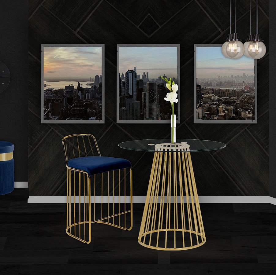 Gio Counter Height Dining Room Set Navy Gold 1stopbedrooms Well, i finally got around to the makeover and i am thrilled with the results! 1stopbedrooms
