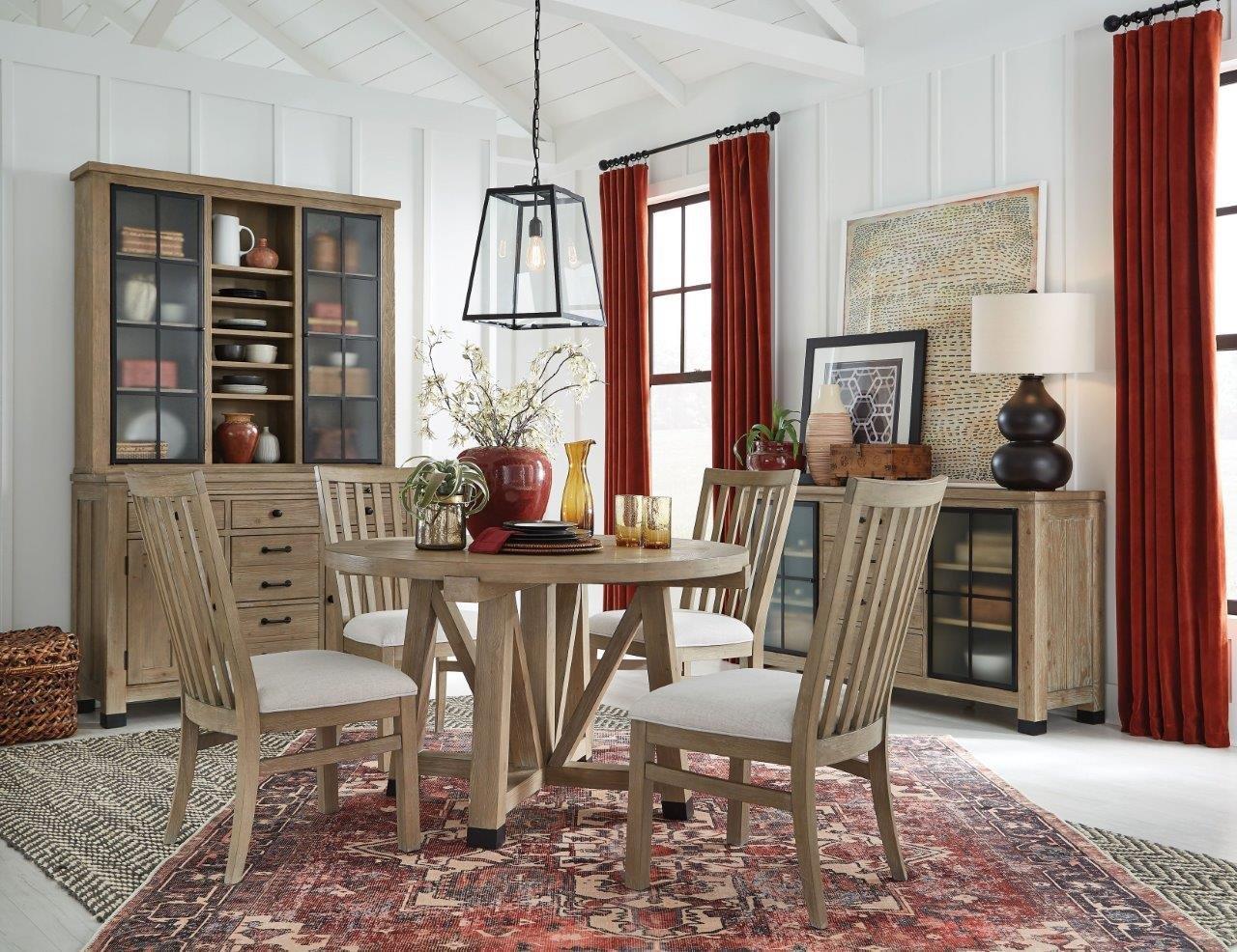 Madison Heights Weathered Fawn 48 Inch Round Dining Room Set 1stopbedrooms Madison Heights Weathered Fawn 48 Inch, 48 Inch Dining Table Set