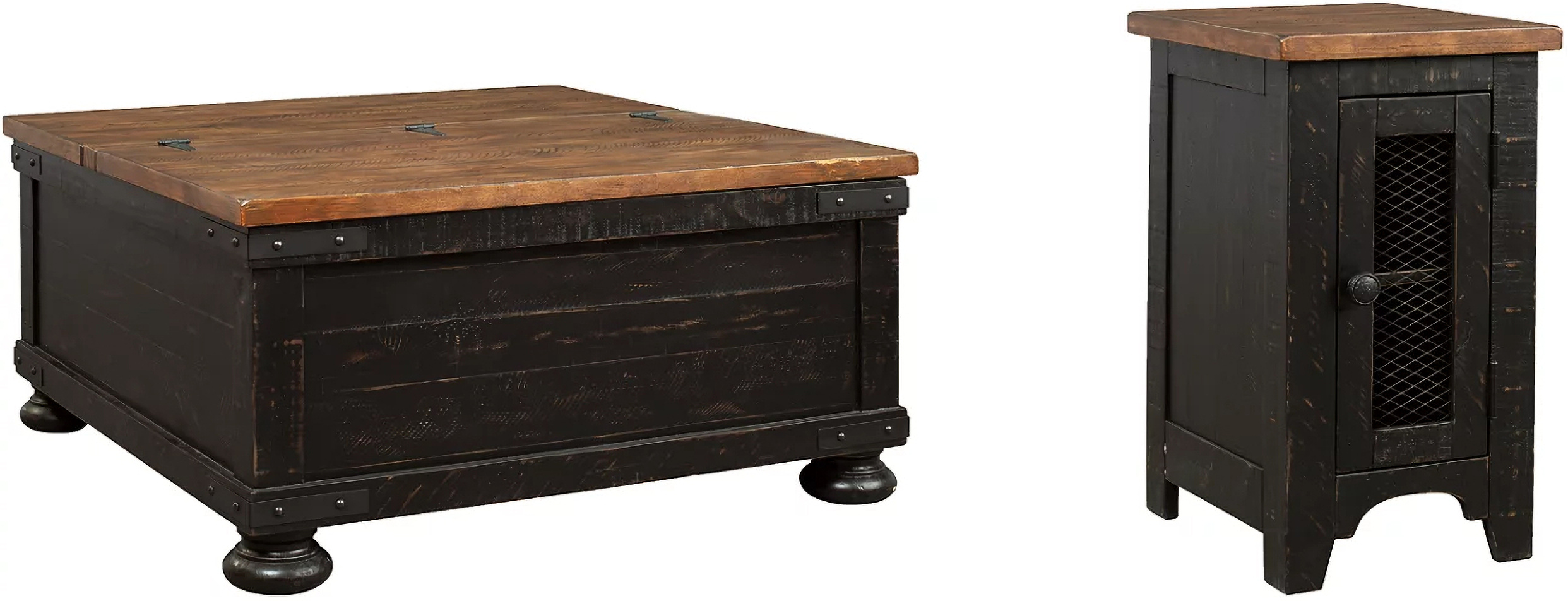 Valebeck Black And Brown Square Lift Top Occasional Table Set 1stopbedrooms - Valebeck Black Square Lift Top Cocktail Table Valebeck Black And Brown Square Lift Top Occasional Table Set 1stopbedrooms - Valebeck Black Square Lift Top Cocktail Table