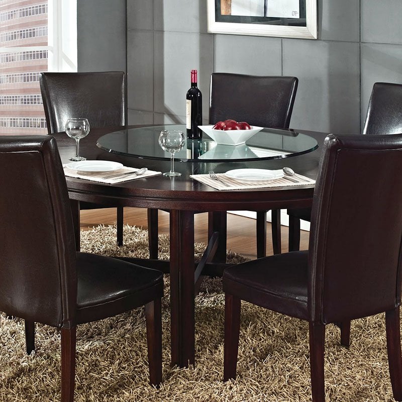 double round dining table