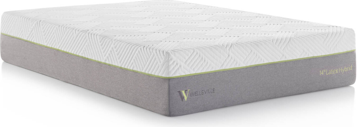 Wellsville 14 Inch Cal King Latex Hybrid Mattress 1stopbedrooms