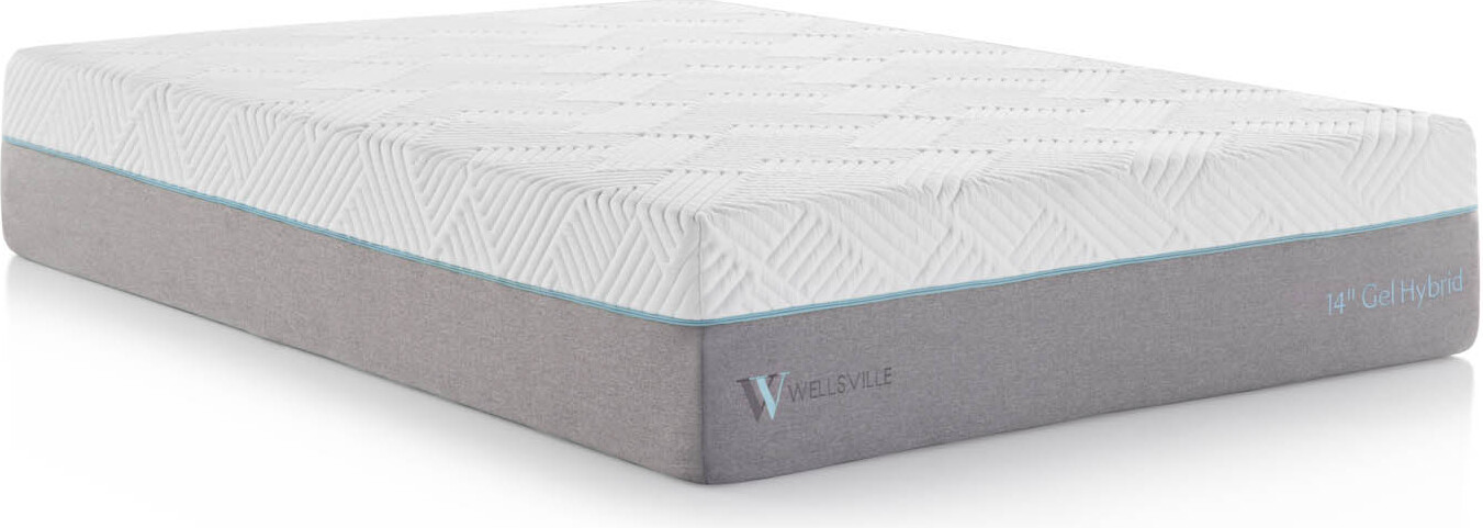 Wellsville 14 Inch Split Queen Gel Hybrid Mattress ...