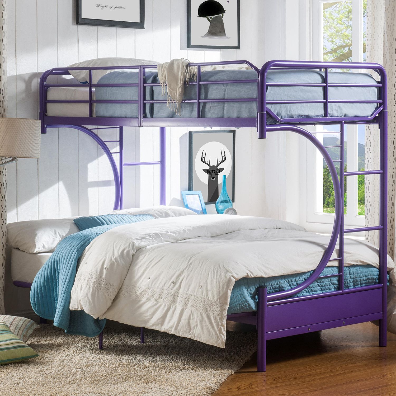 Eclipse Purple Twin Over Full Futon Bunk Bed 1stopbedrooms Eclipse Purple Twin Over Full Futon Bunk Bedgallery Image