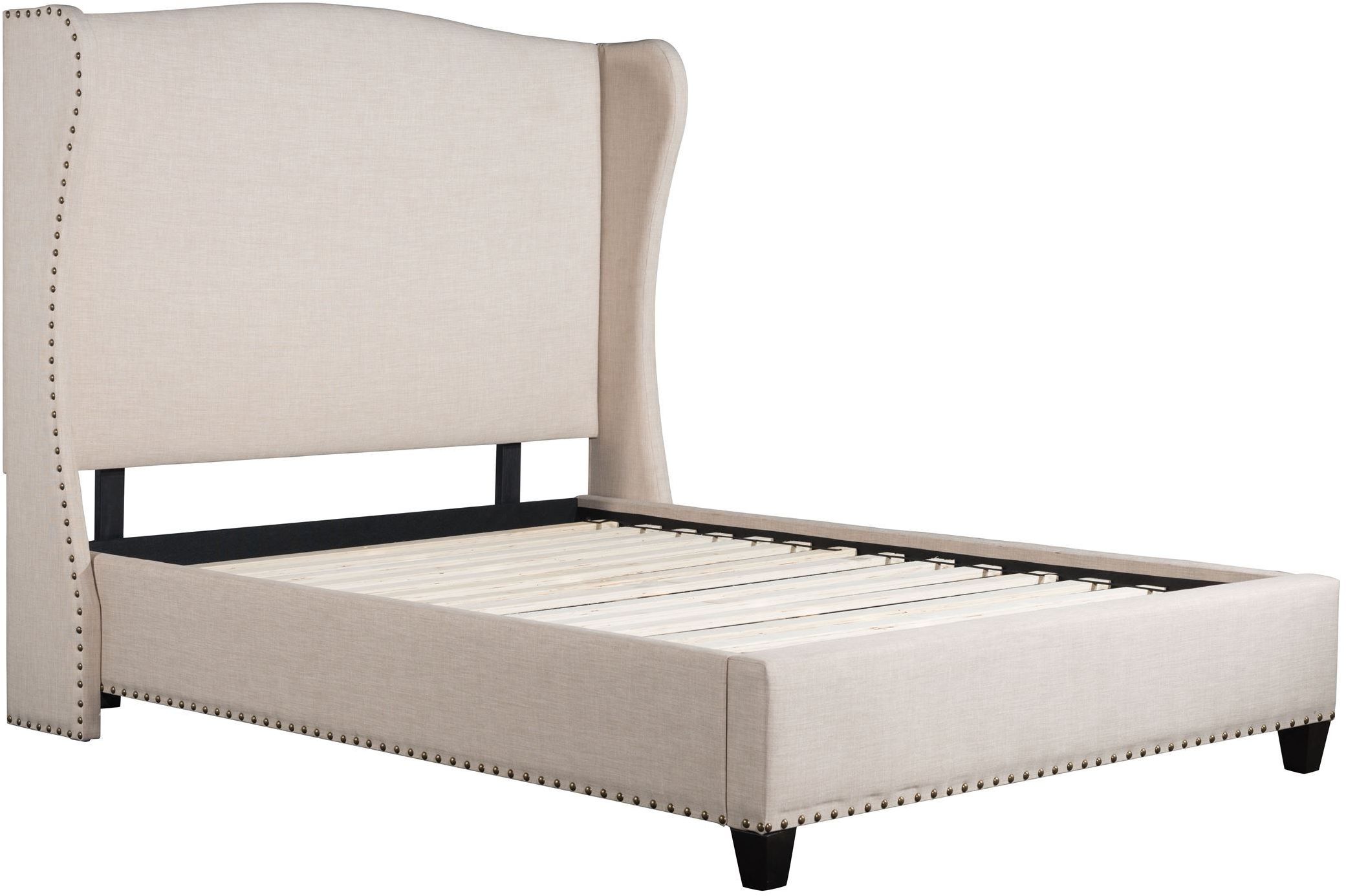 Zuo Modern Enlightenment Beige King Upholstered Platform Bed Enlightenment Beige King Upholstered Platform Bed