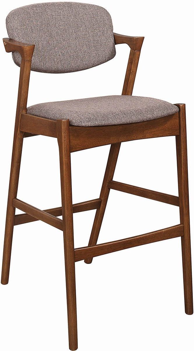 Coaster Gray And Walnut Bar Stool Set Of 2 Collection Gray And Walnut Bar Stool Set Of 2 Main Image