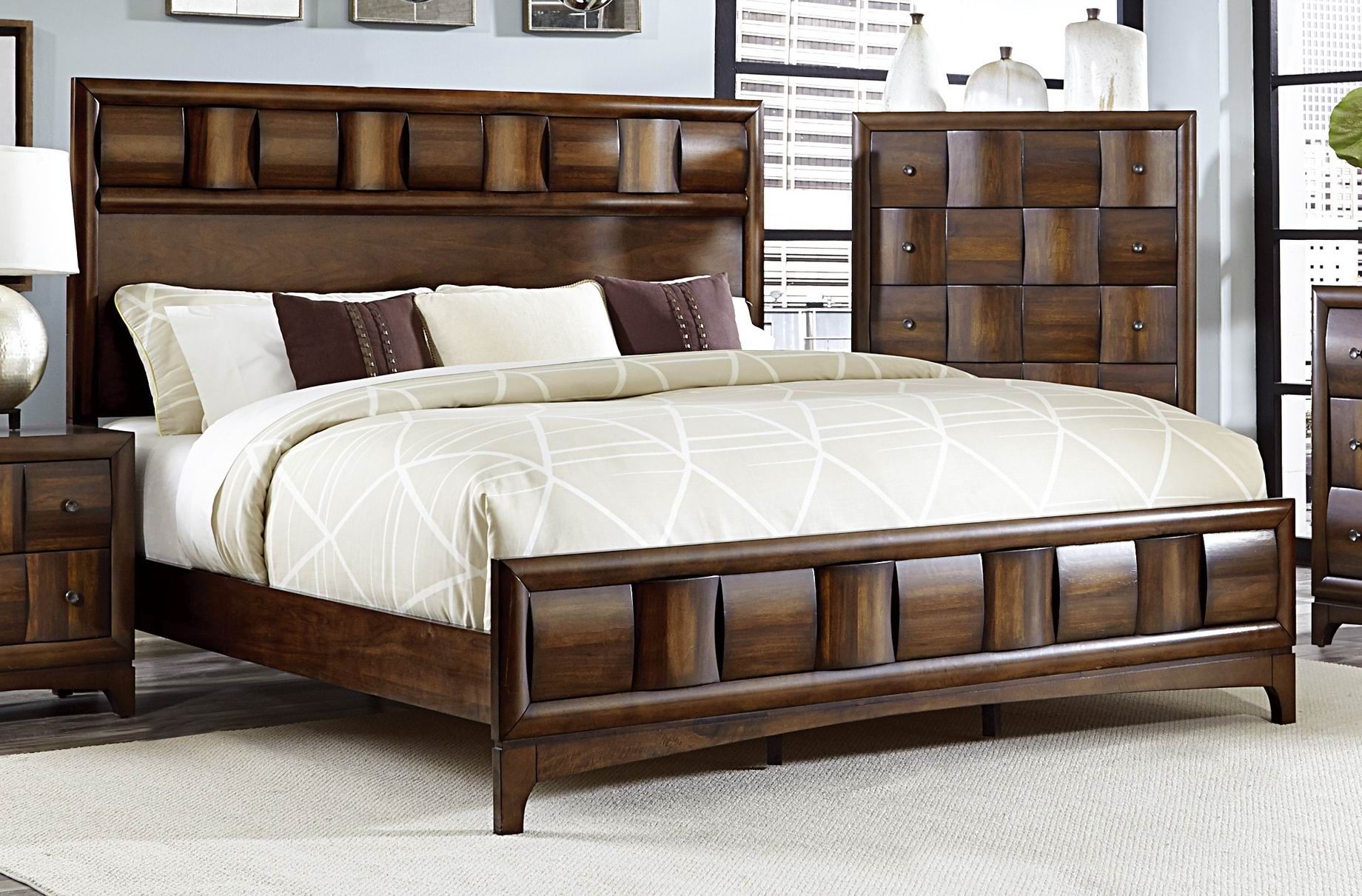 Homelegance Porter Warm Walnut King Panel Bed Collection 3 Porter Warm Walnut King Panel Bed Main Image