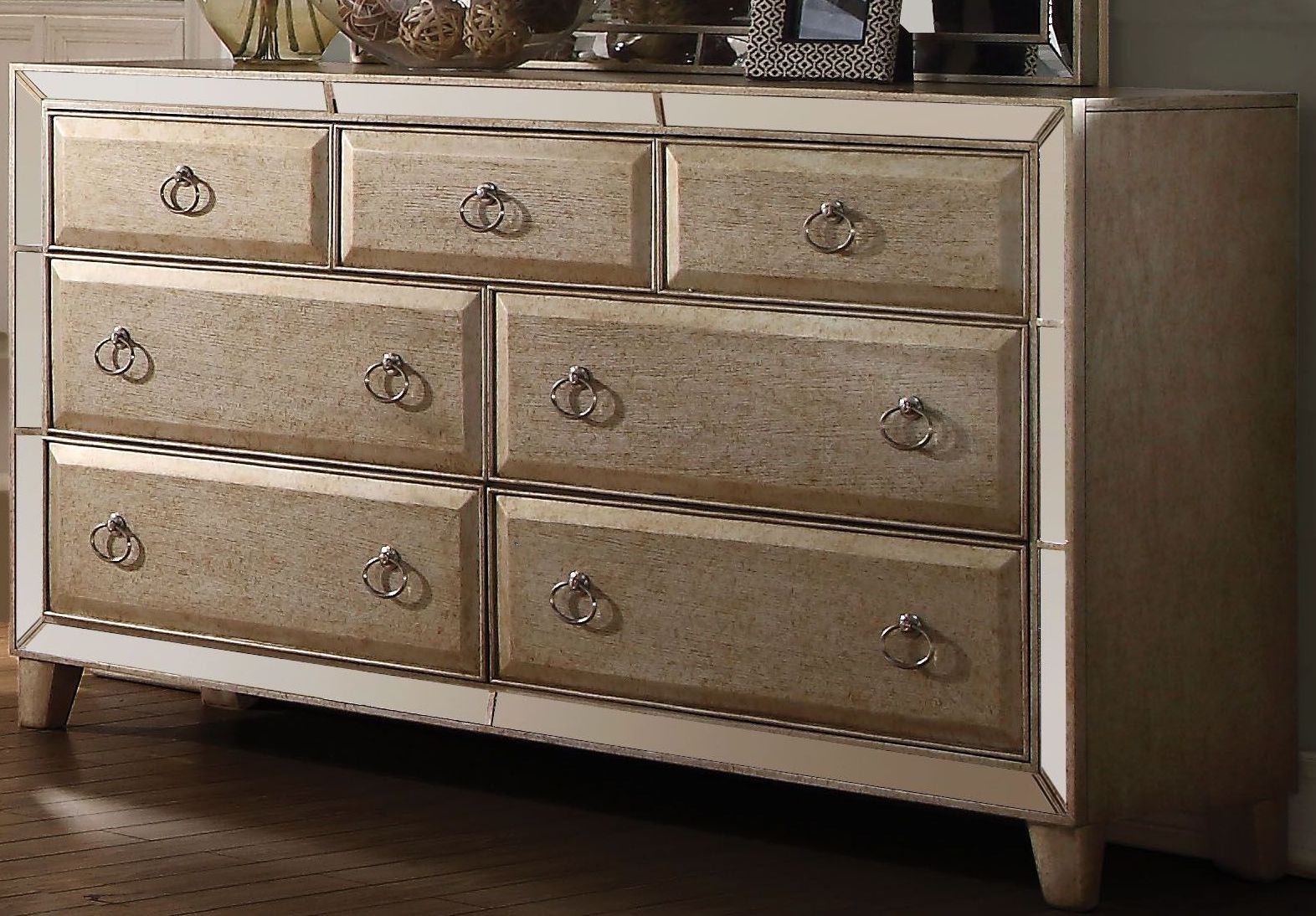 Acme Voeville Antique Gold Dresser Collection 7 Reviews Voeville Antique Gold Dresser Main Image