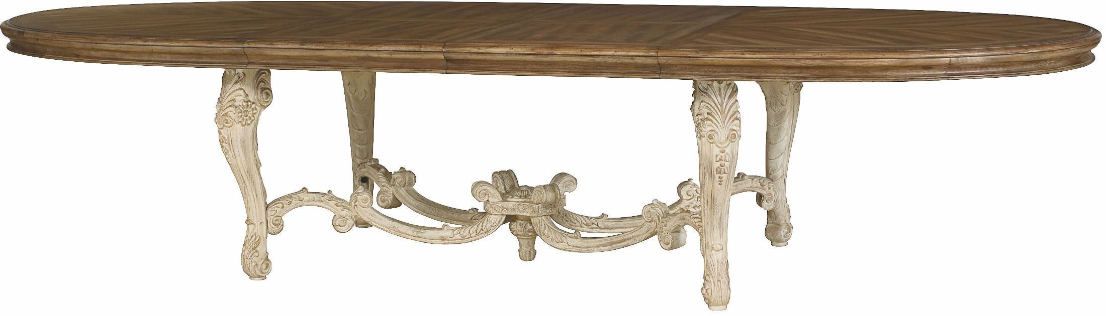 American Drew Jessica Mcclintock Boutique White Veil Extendable Oval Jessica Mcclintock Boutique White Veil Extendable Oval Dining Table
