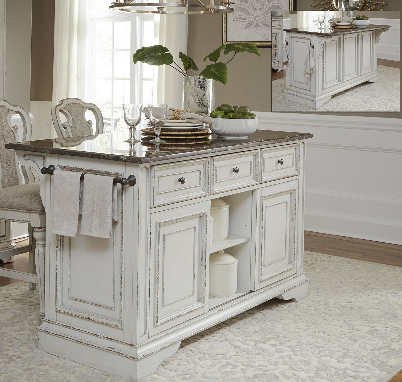 White Kitchend Island Table magnolia manor antique white kitchen island main image
