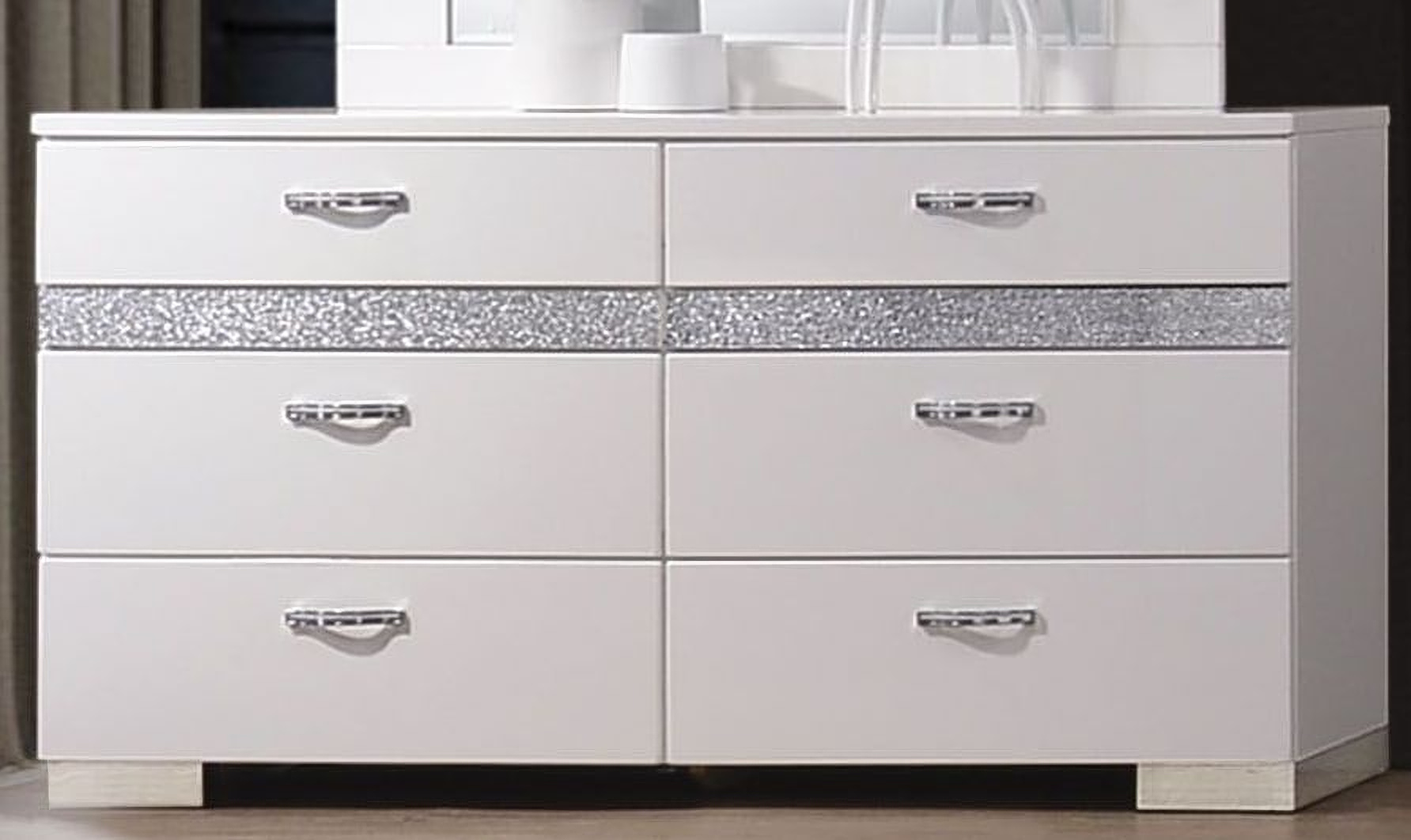 Naima Ii White High Gloss Dresser Naima Ii White High Gloss Dresser