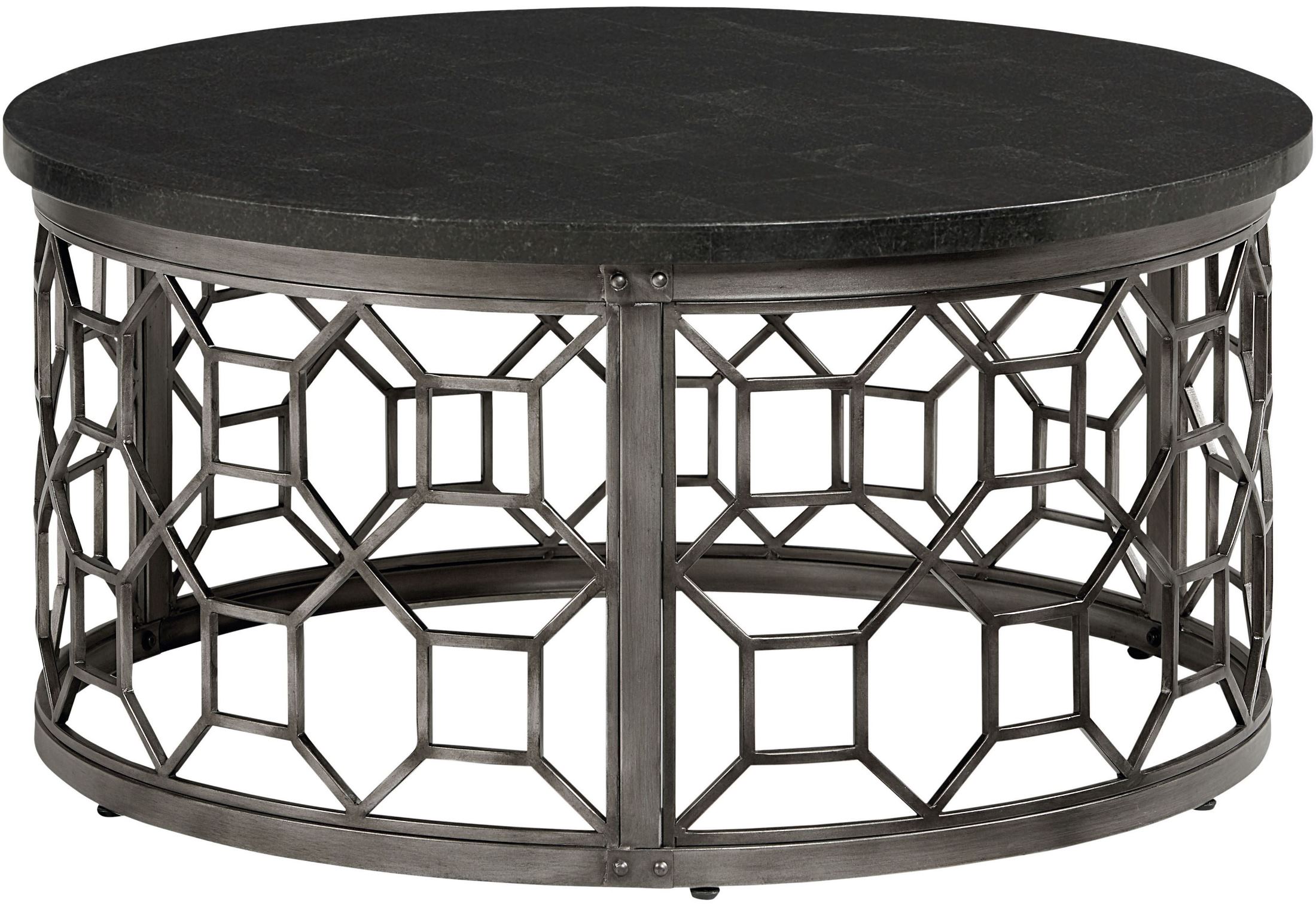 Equinox Round Stone Top Tail Table