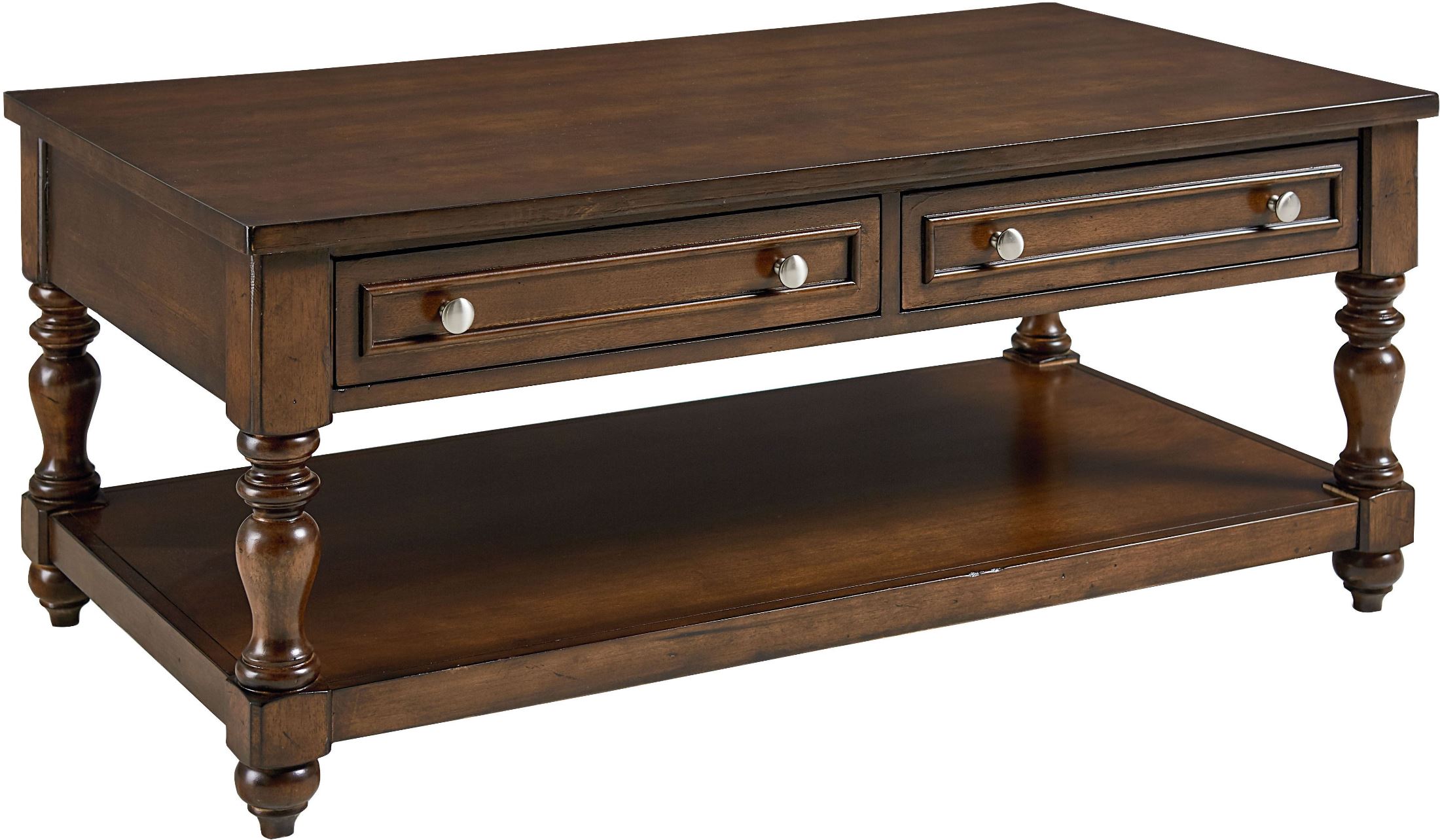 Mcgregor Dark Midnight Brown Burnished Drawer Tail Table