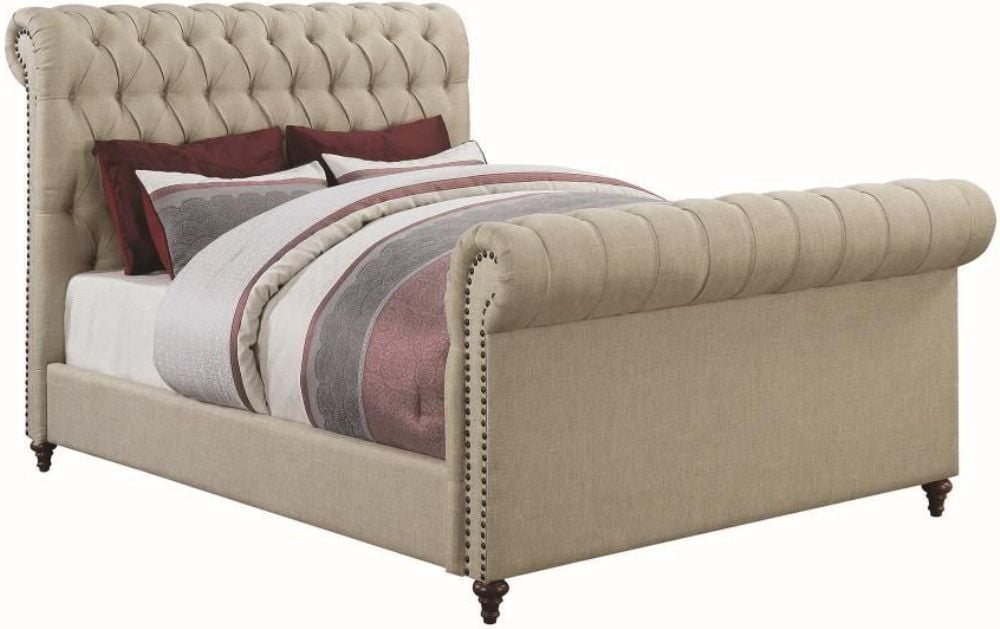 Coaster Gresham Beige King Upholstered Panel Bed Gresham Beige King Upholstered Panel Bed Main Image