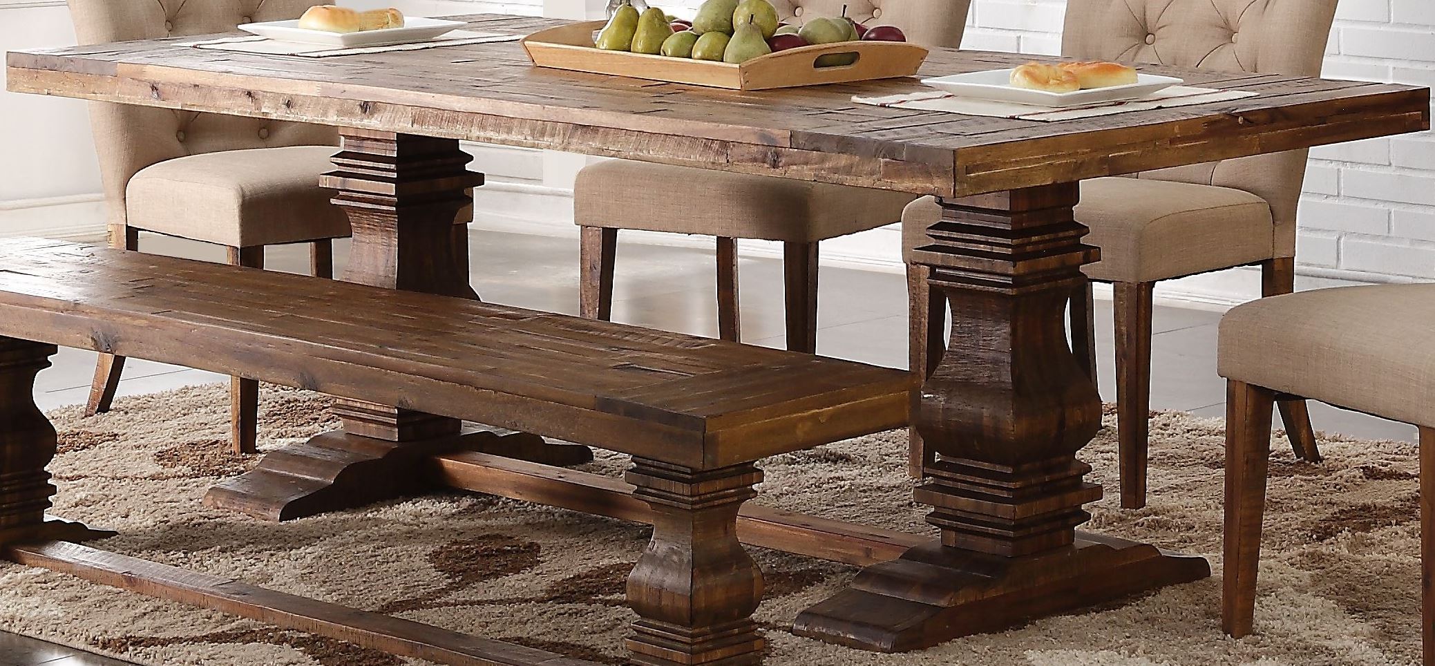 Normandy Vintage Distressed Dining Table