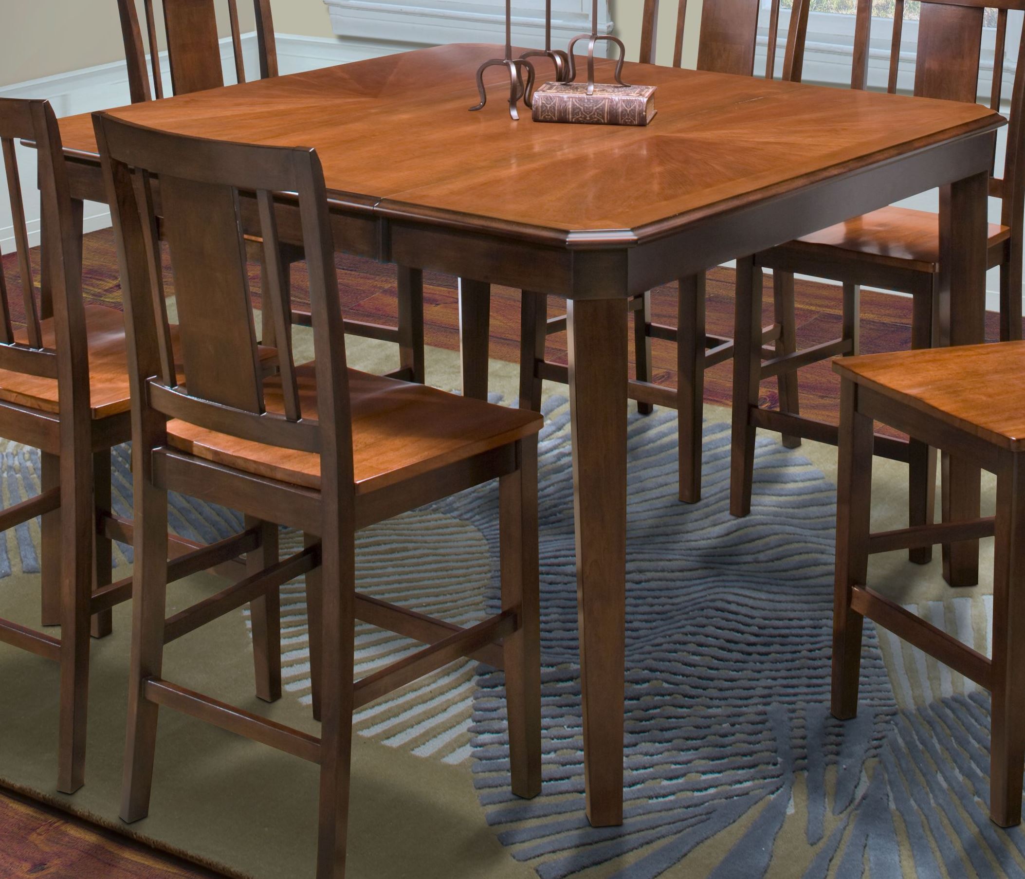 Latitudes Ginger African Chestnut Cut Corner Counter Table Latitudes Ginger African Chestnut Cut Corner Counter Table