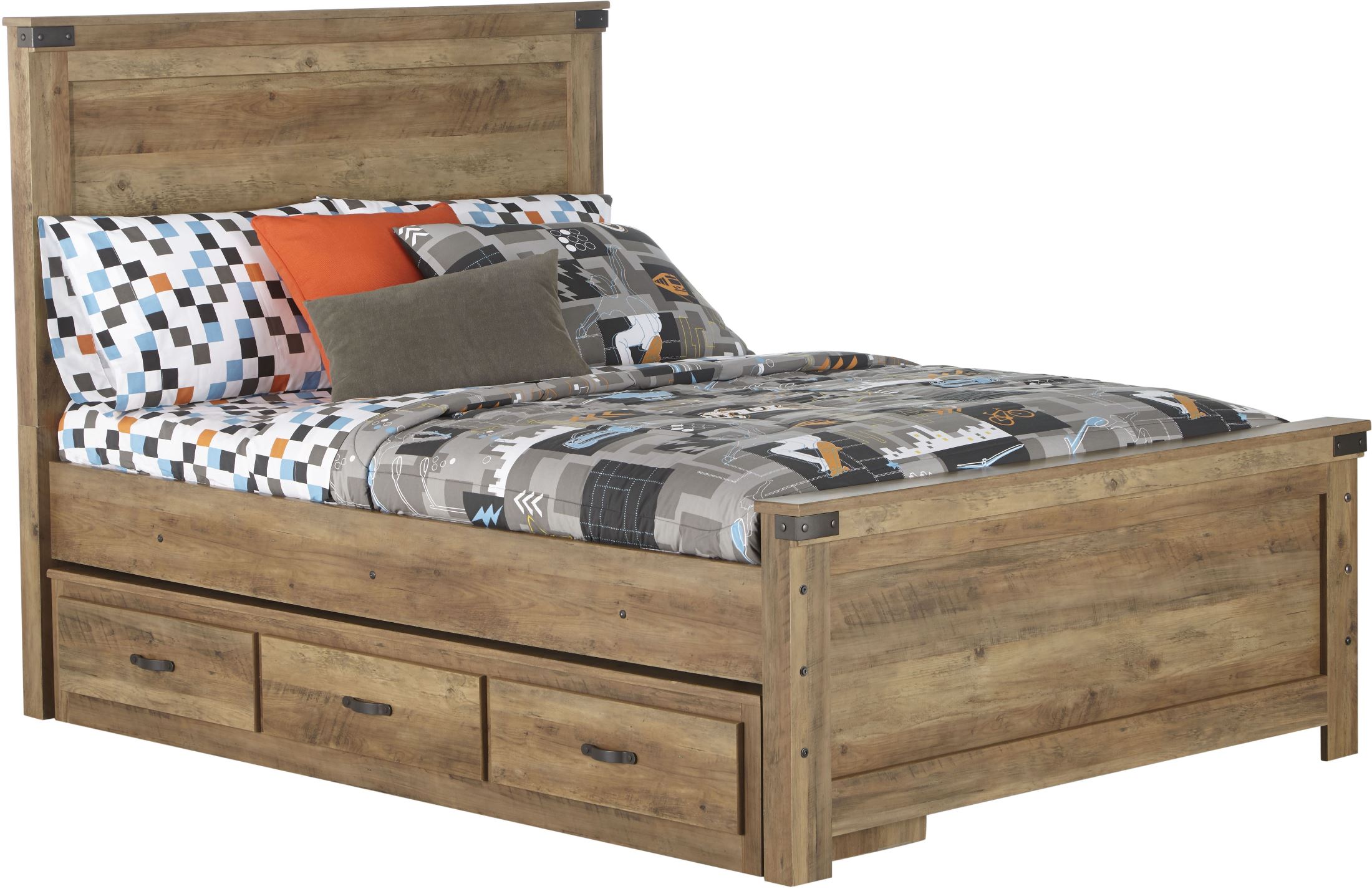 Standard Furniture Warren Golden Pine Youth Twin Bed With 2 Drawers Warren Golden Pine Youth Twin Bed With 2 Drawers Box Main Image