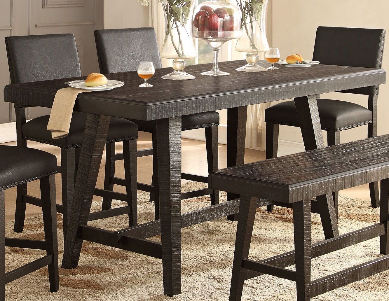 Fenwick Dark Grey Counter Height Dining Table