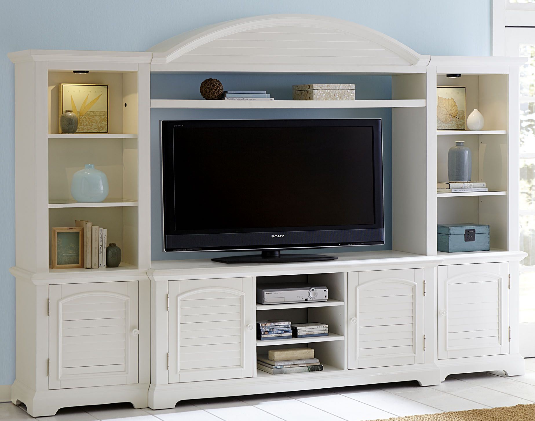 Liberty Summer House Oyster White Entertainment Wall Unit Summer House Oyster White Entertainment Wall Unit Main Image