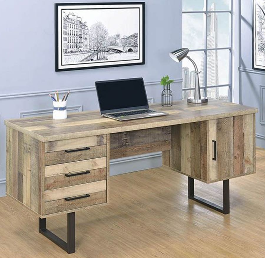 Nixon Weathered Pine Writing Desk