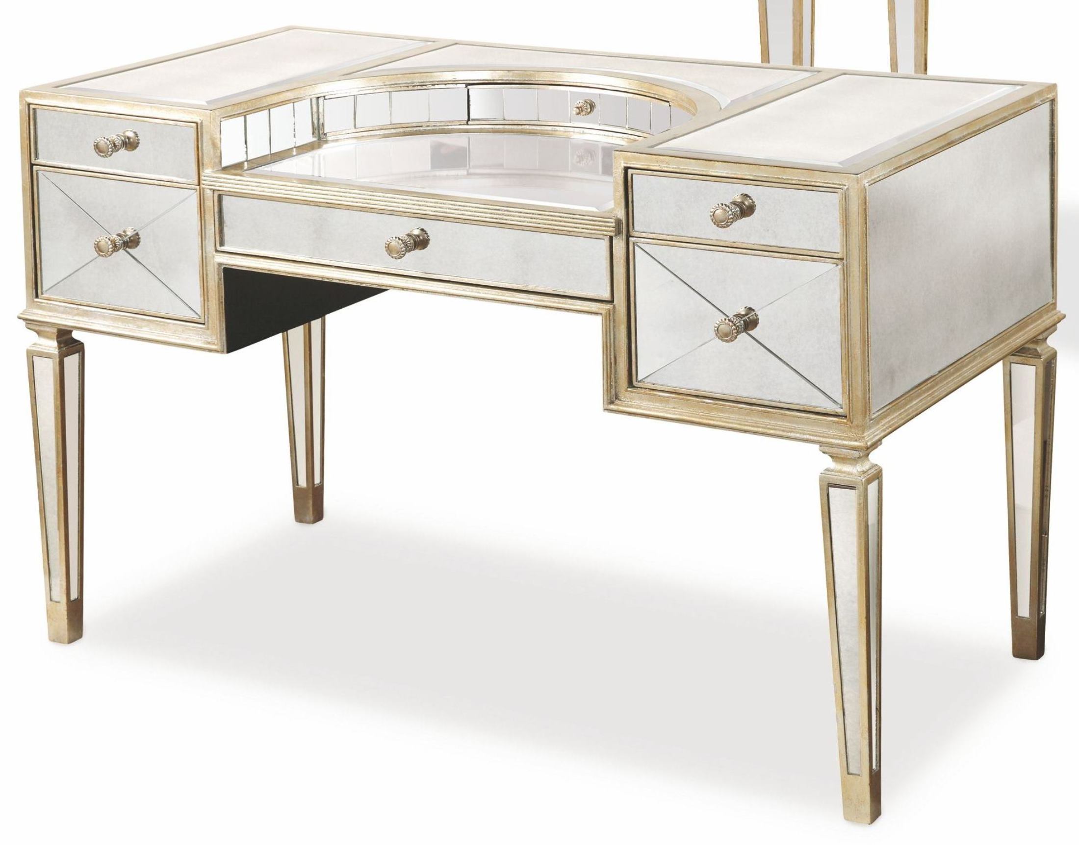 Bassett Mirror Company Borghese Mirrored Desk Collection Borghese Mirrored Deskgallery Image