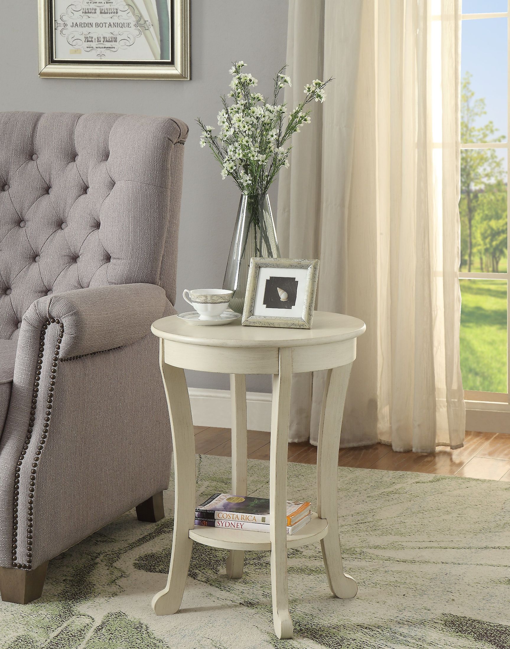 Alysa Iii Antique White End Table