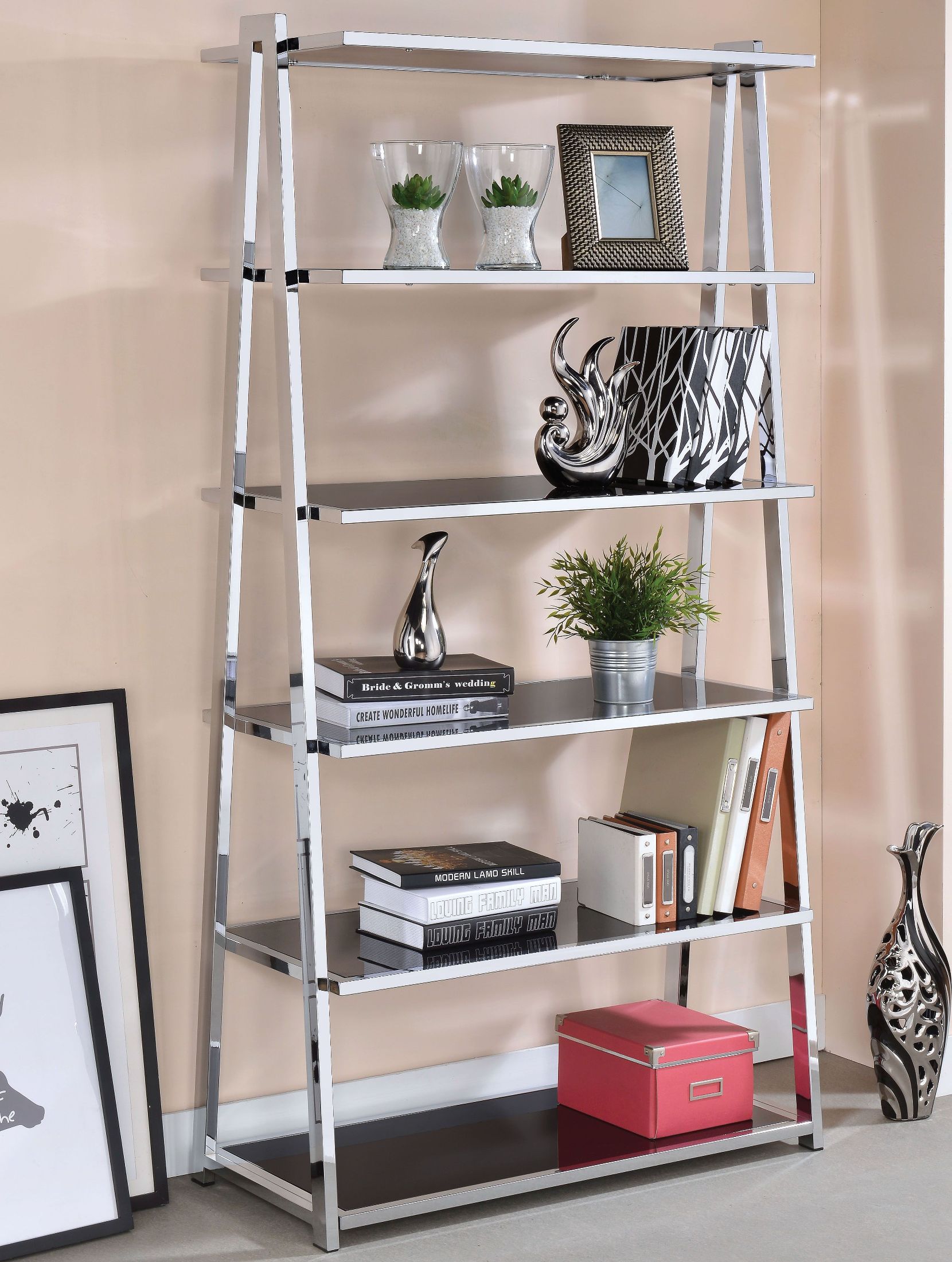 Acme Coleen Black High Gloss Bookshelf Collection 8 Coleen Black High Gloss Bookshelf Main Image