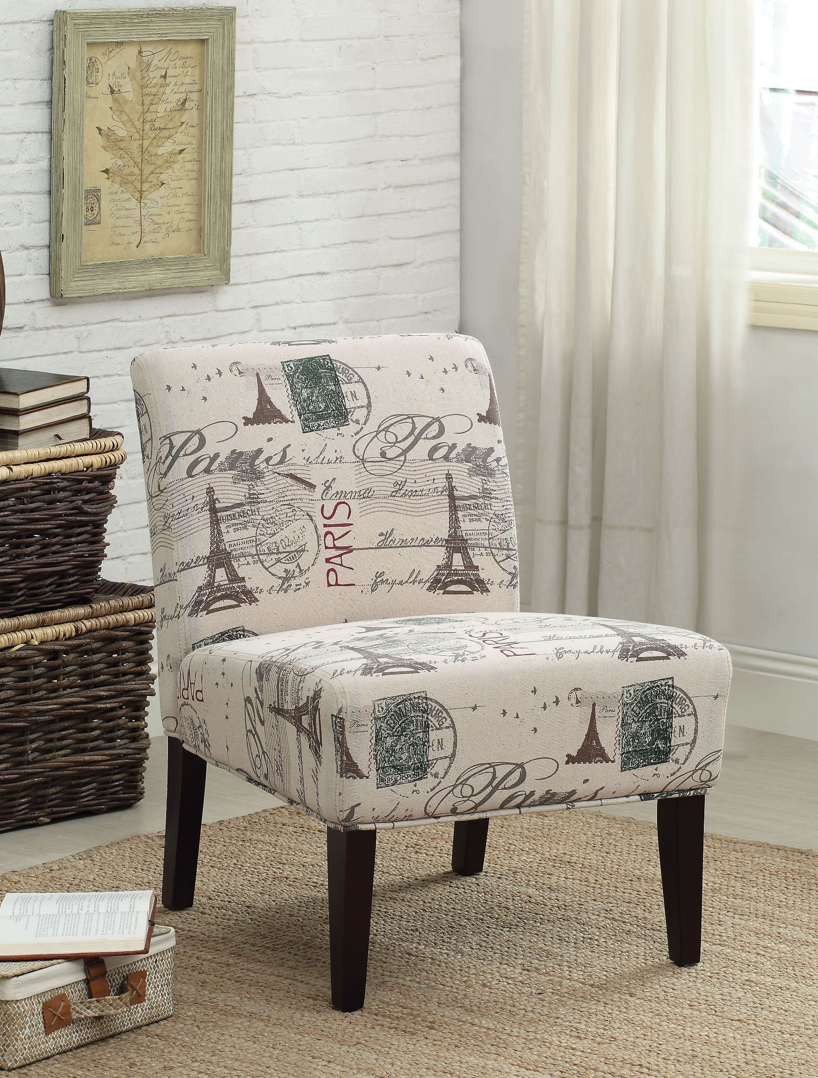 Reece Espresso Paris Accent Chair