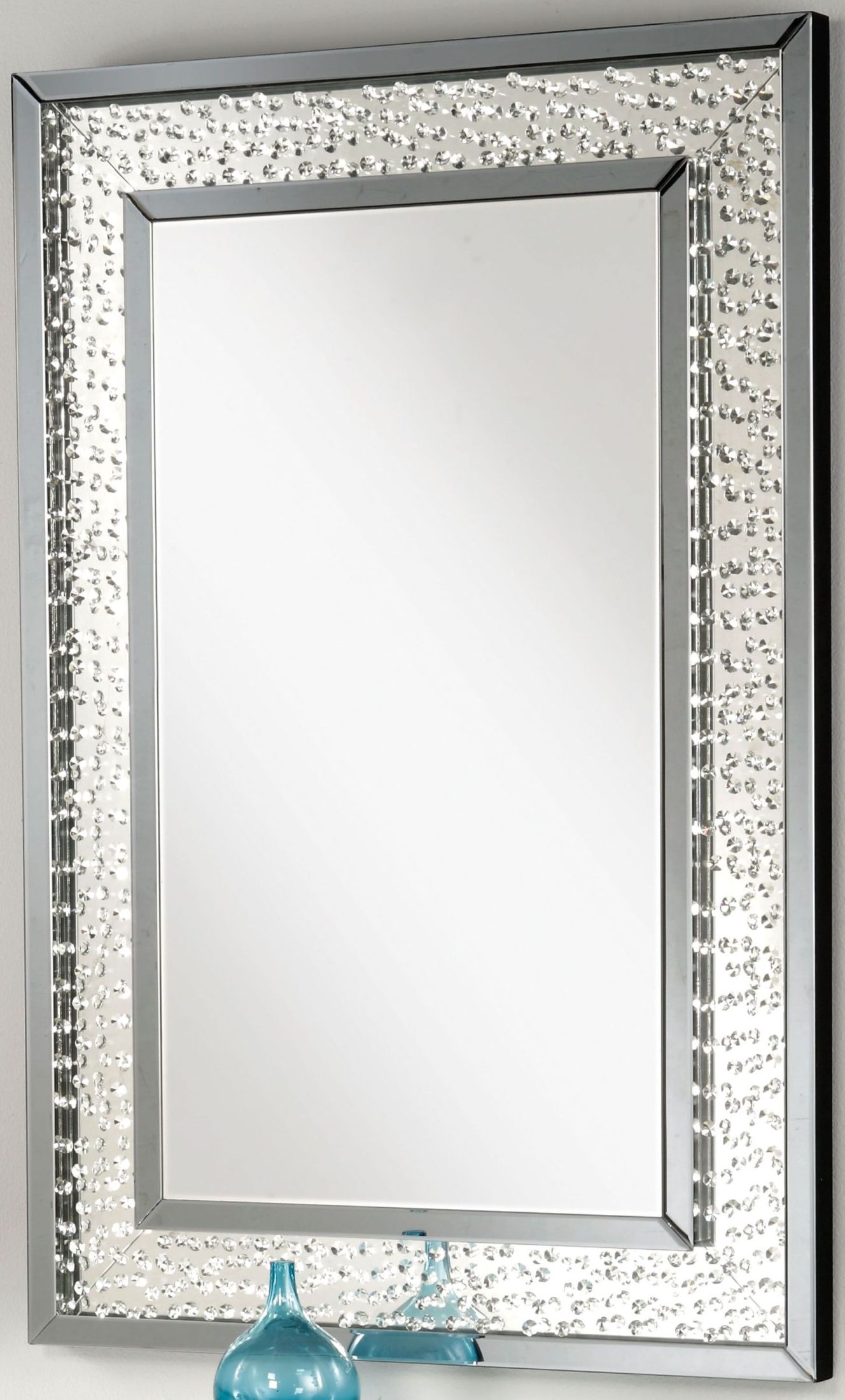 Nysa Mirrored Crystal Accent Wall Mirror