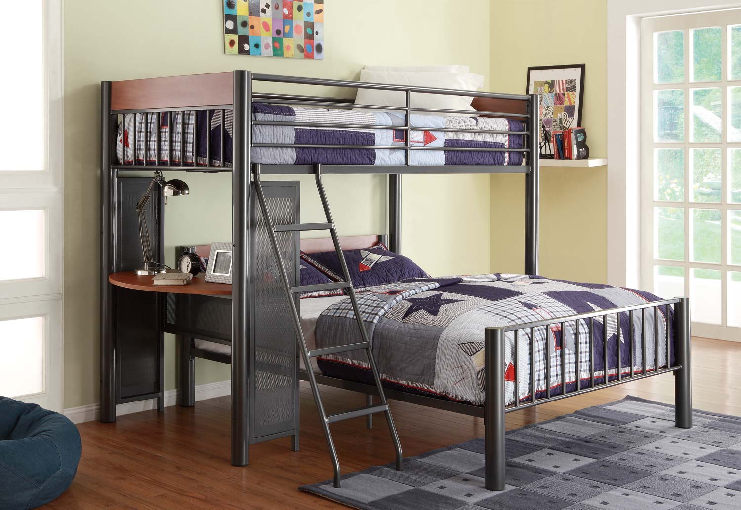 Homelegance Division Twin Over Full Metal Loft Bed Division Twin Over Full Metal Loft Bedgallery Image