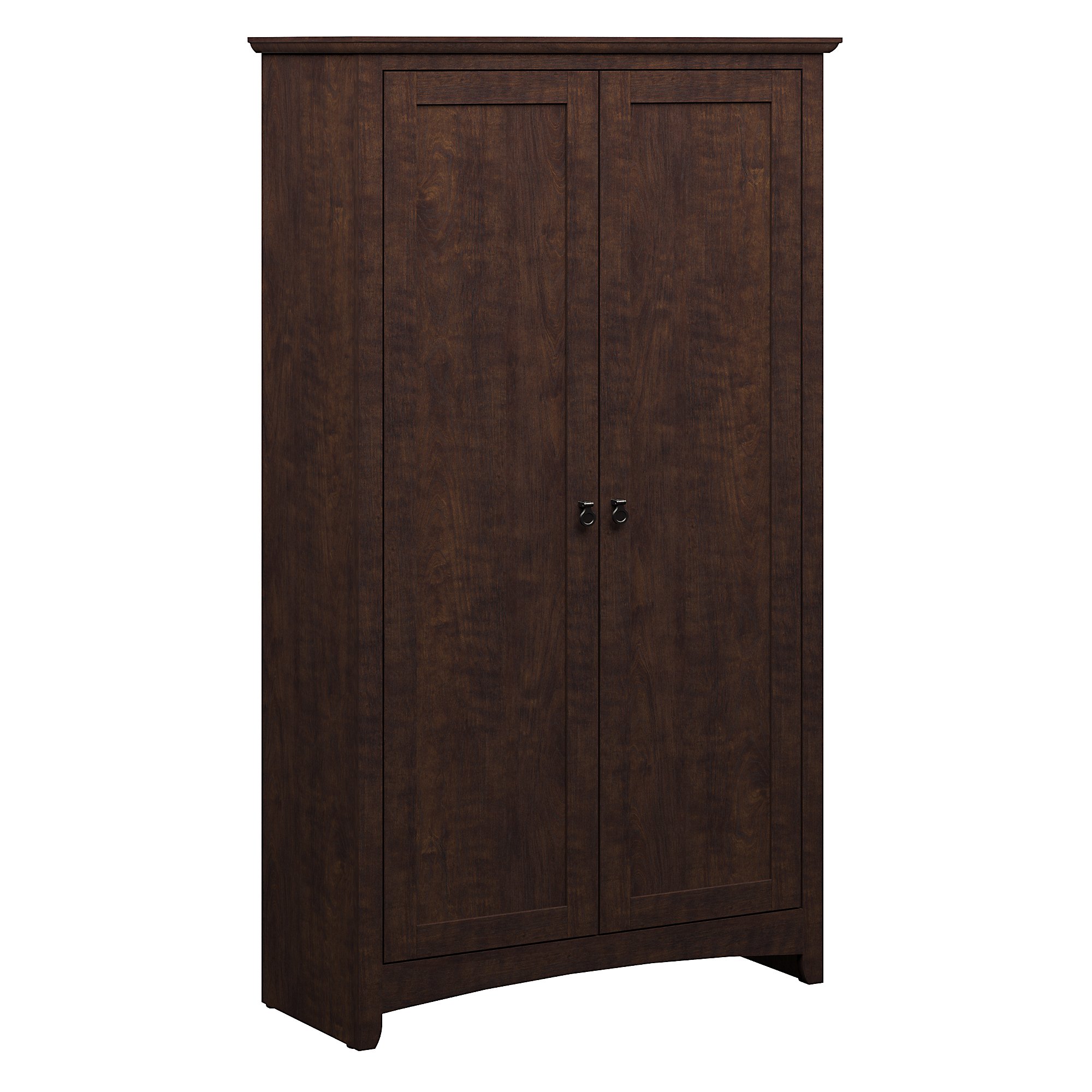 Bush Furniture Buena Vista Tall Storage Cabinet With Doors In Madison Cherry Bush Furniture Buena Vista Tall Storage Cabinet With Doors In Madison Cherry