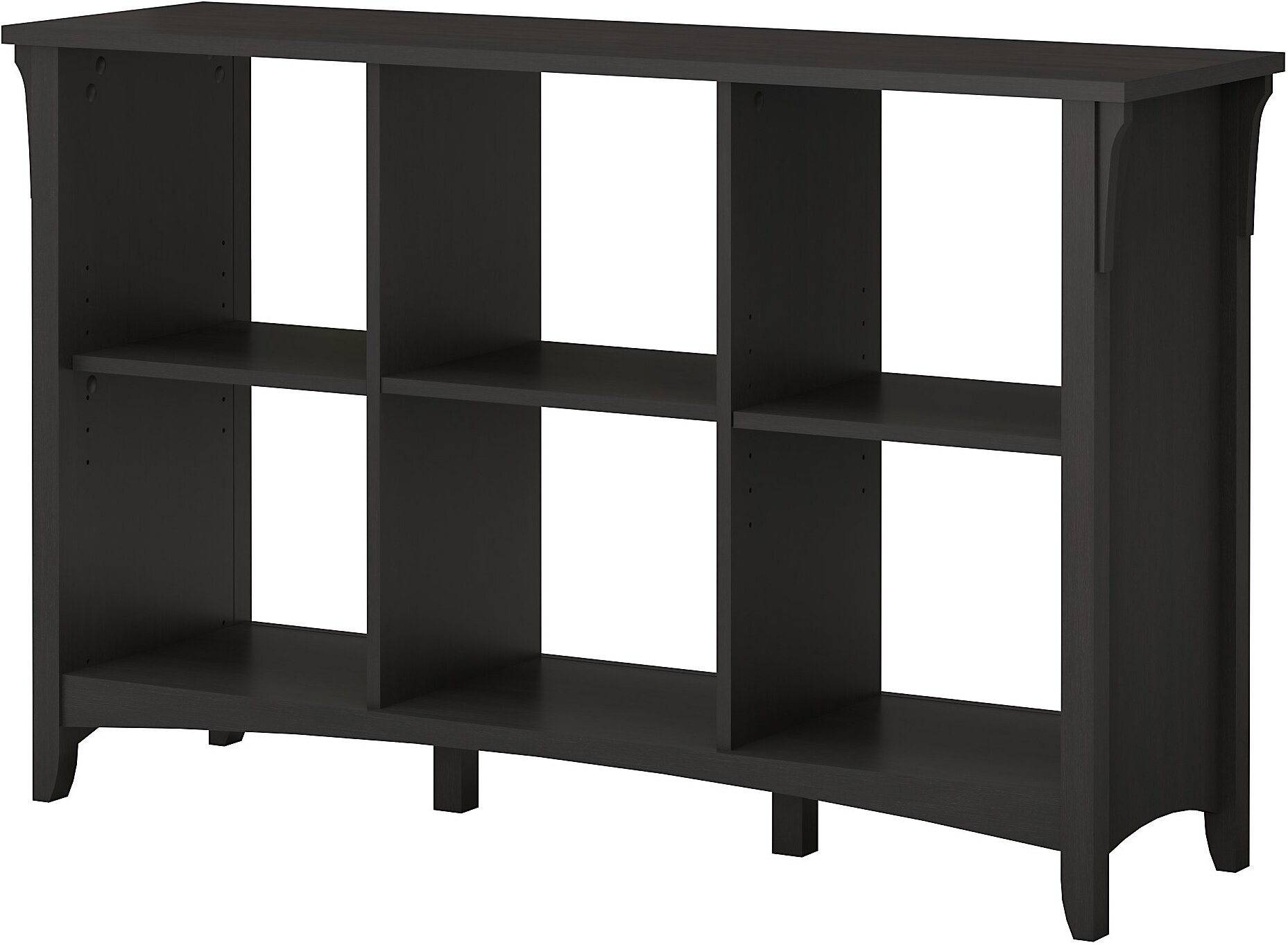 Bush Furniture Salinas 6 Cube Organizer In Vintage Bush Furniture Salinas 6 Cube Organizer In Vintage Black Main Image