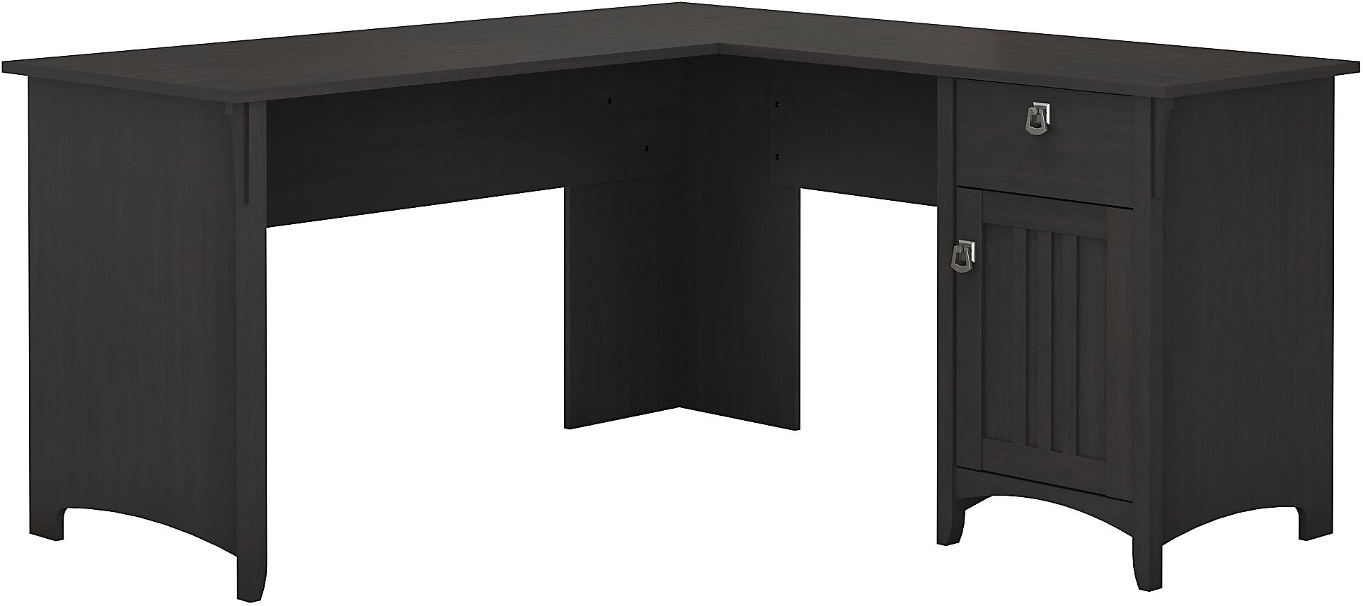 Bush Furniture Salinas L Shaped Desk With Storage In Vintage Black