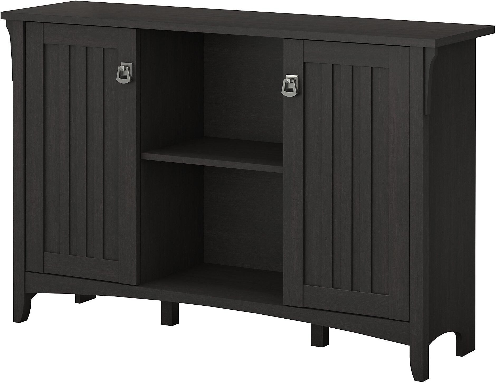 Bush Furniture Salinas Storage Cabinet With Doors In Vintage Black
