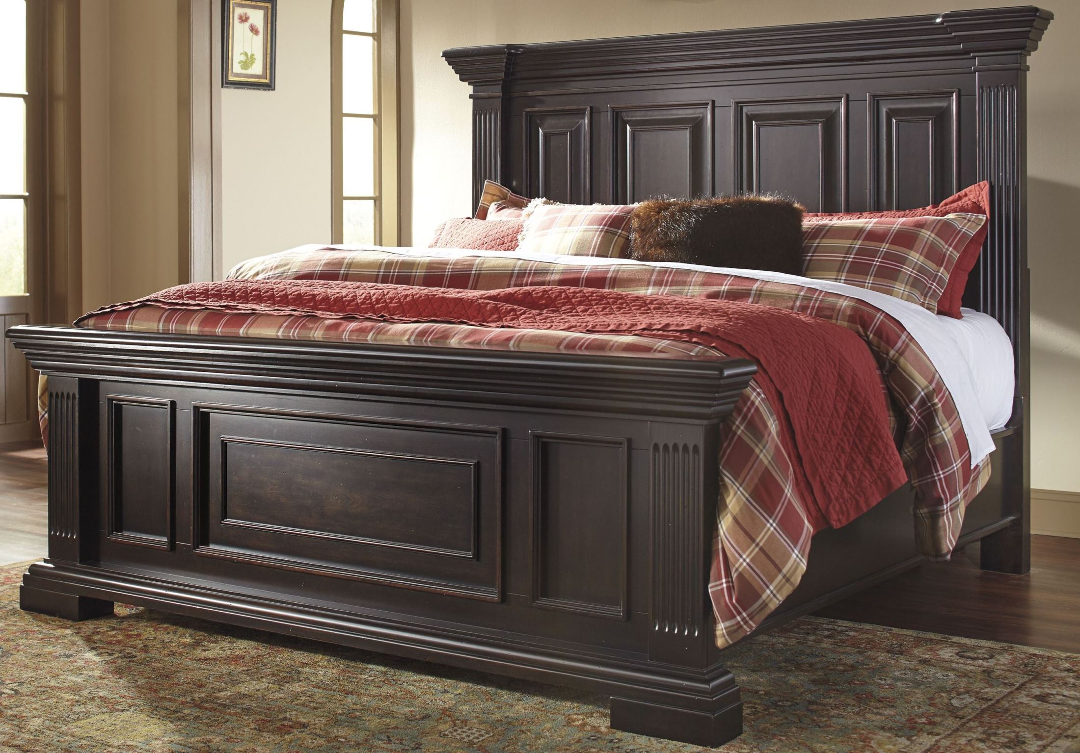 Signature Design By Ashley Willenburg Dark Brown Queen Panel Bed Willenburg Dark Brown Queen Panel Bed Main Image