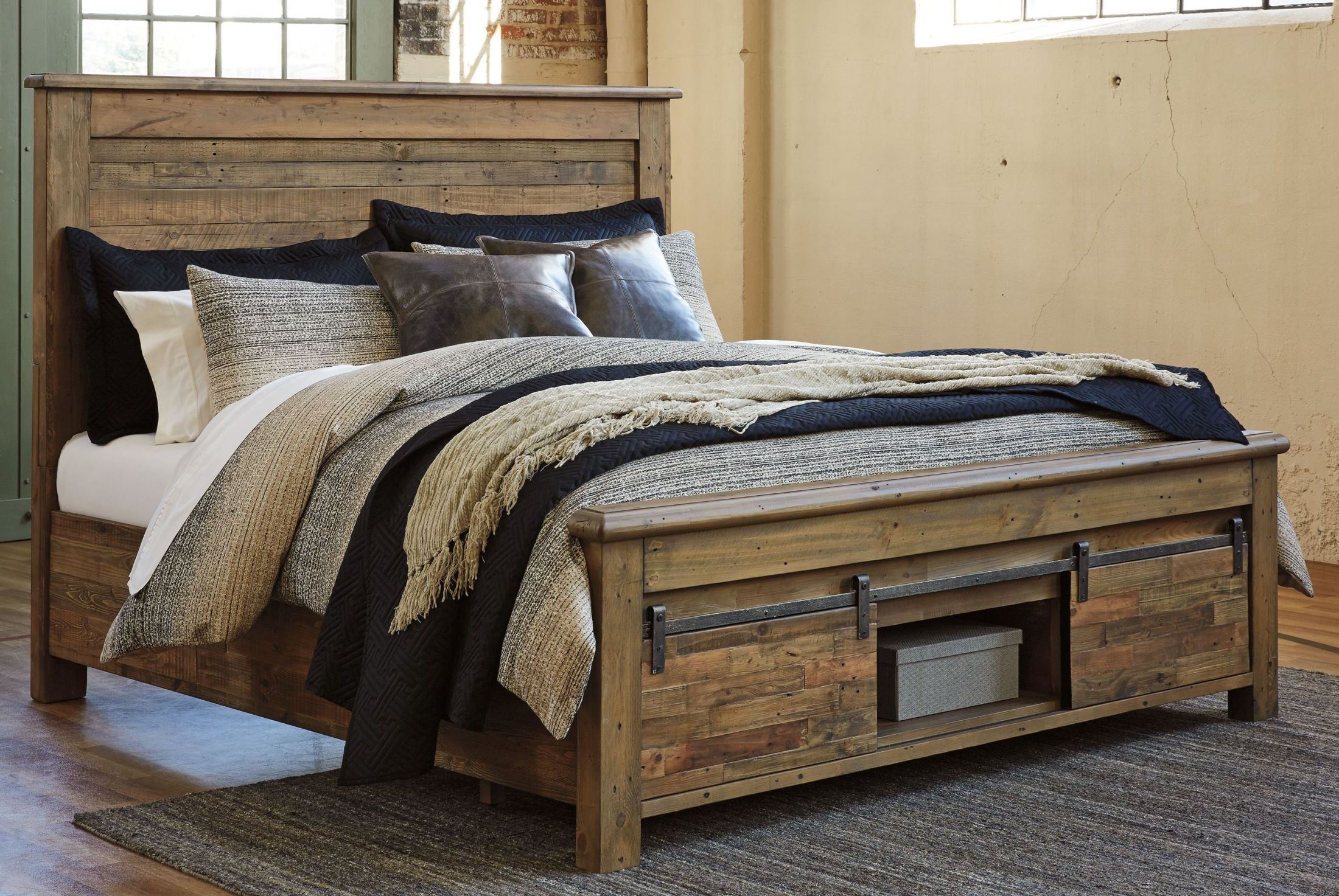 Signature Design By Ashley Sommerford Brown King Storage Panel Bed Sommerford Brown King Storage Panel Bed Main Image