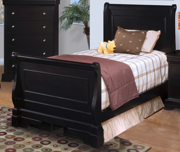 New Classic Belle Rose Black Cherry Twin Sleigh Bed Belle Rose Black Cherry Twin Sleigh Bed Main Image