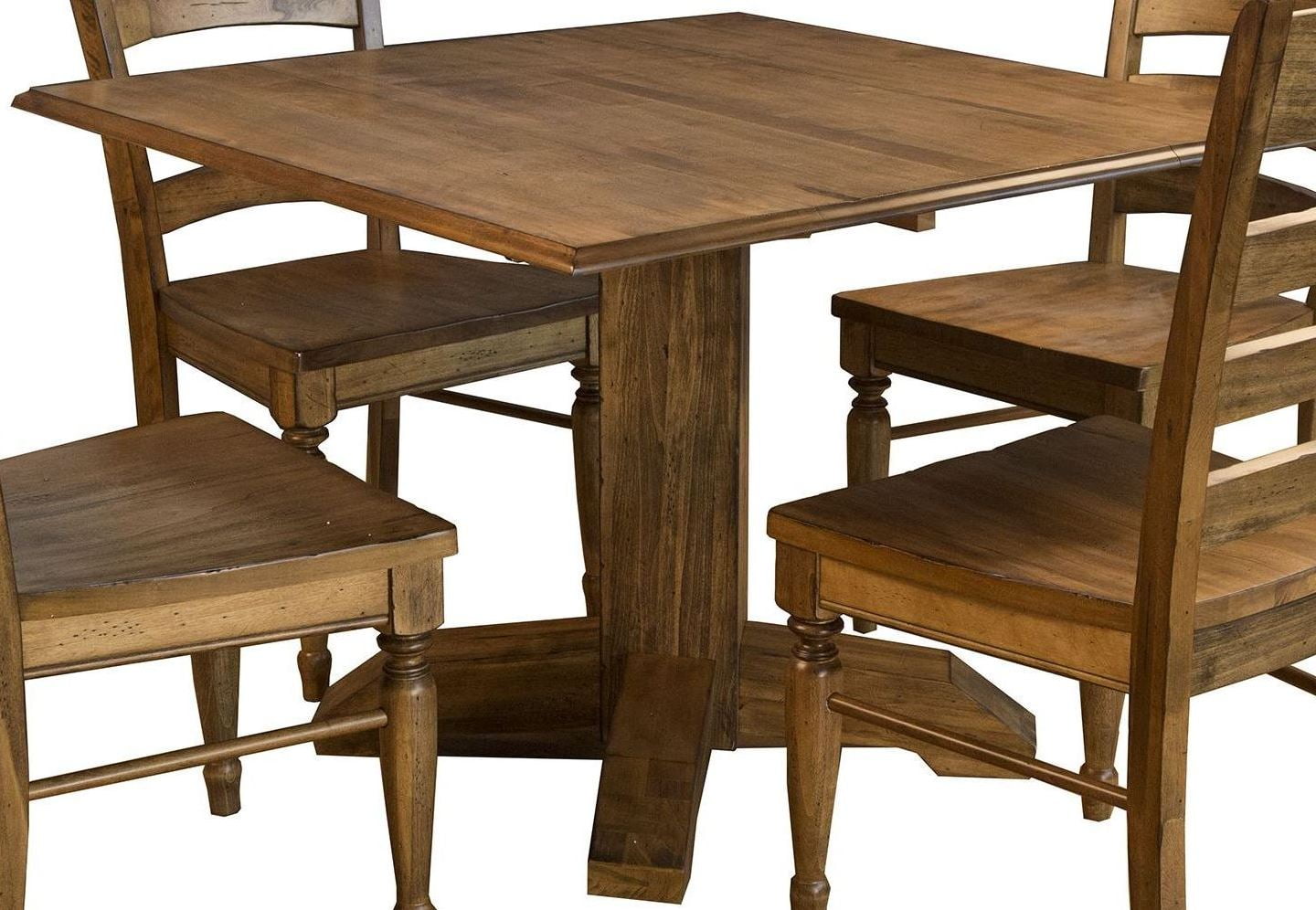 Bennett Smoky Quartz 42 Drop Leaf Square Dining Table