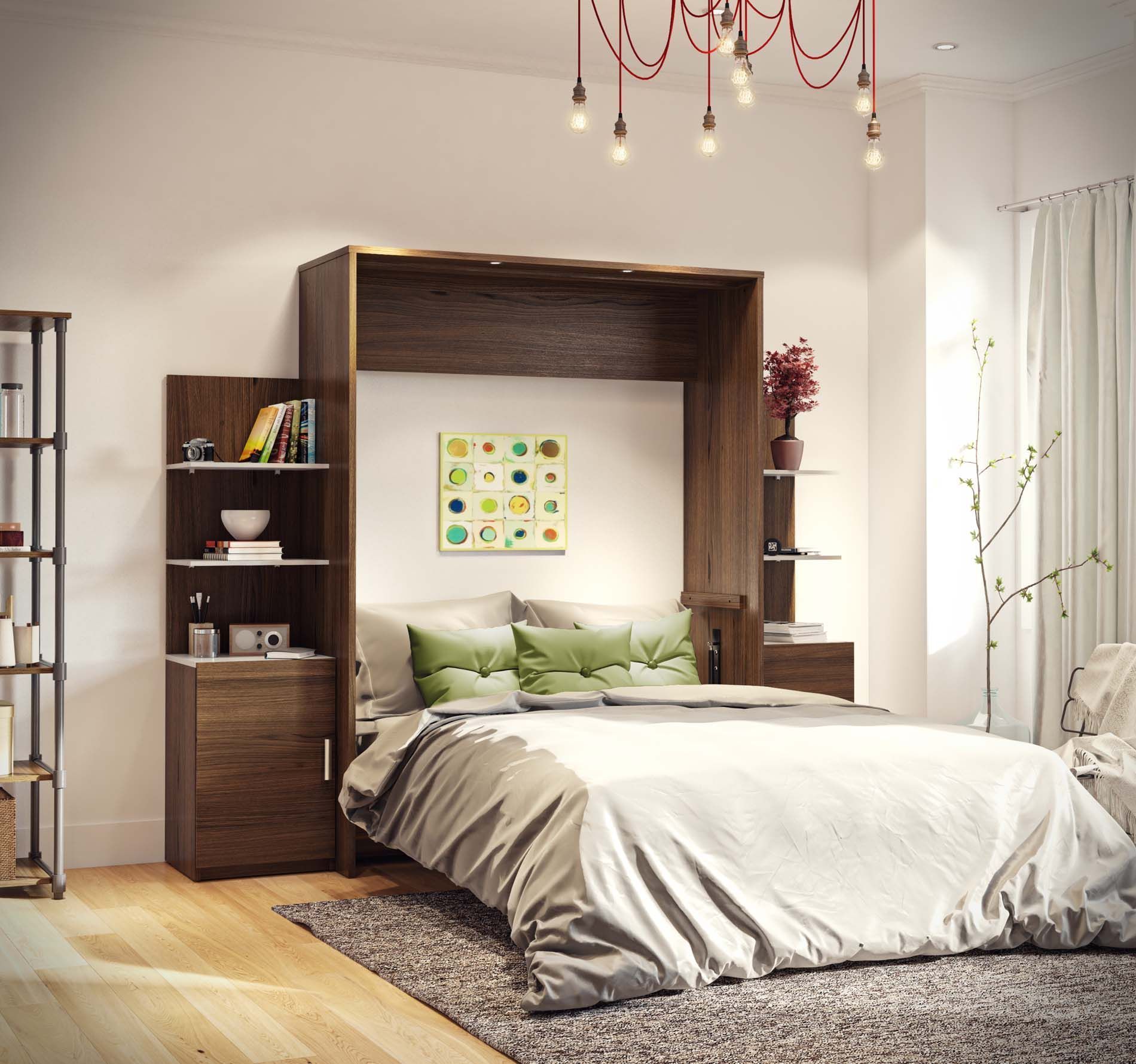 Bestar Cielo By Deluxe Oak Barrel And White 104 Queen Wall Bed Kit Cielo By Deluxe Oak Barrel And White 104 Queen Wall Bed Kit Main Image