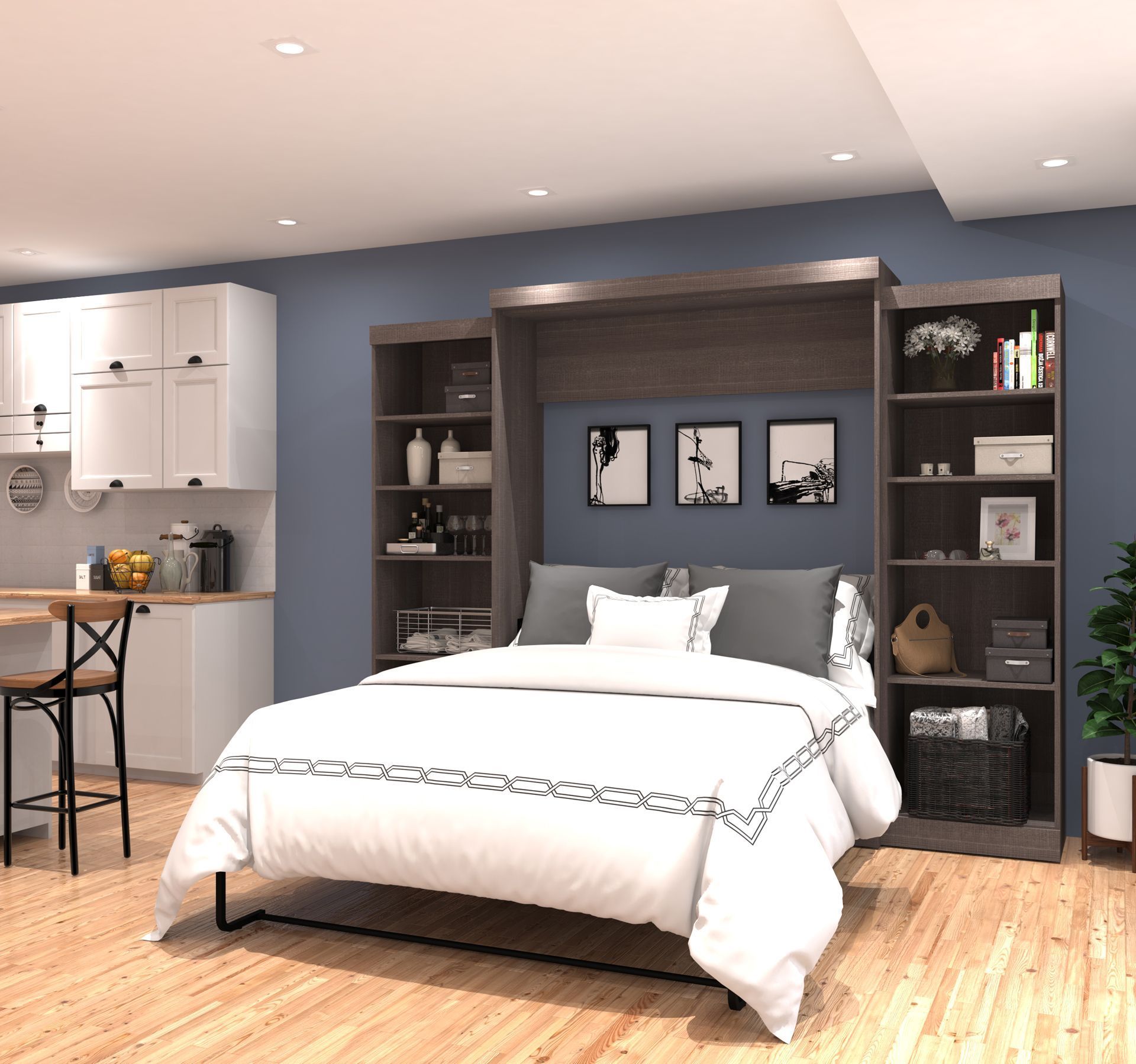 Bestar Pur By Bark Gray 115 Queen Wall Bed Kit Collection 6 Pur By Bark Gray 115 Queen Wall Bed Kit Main Image