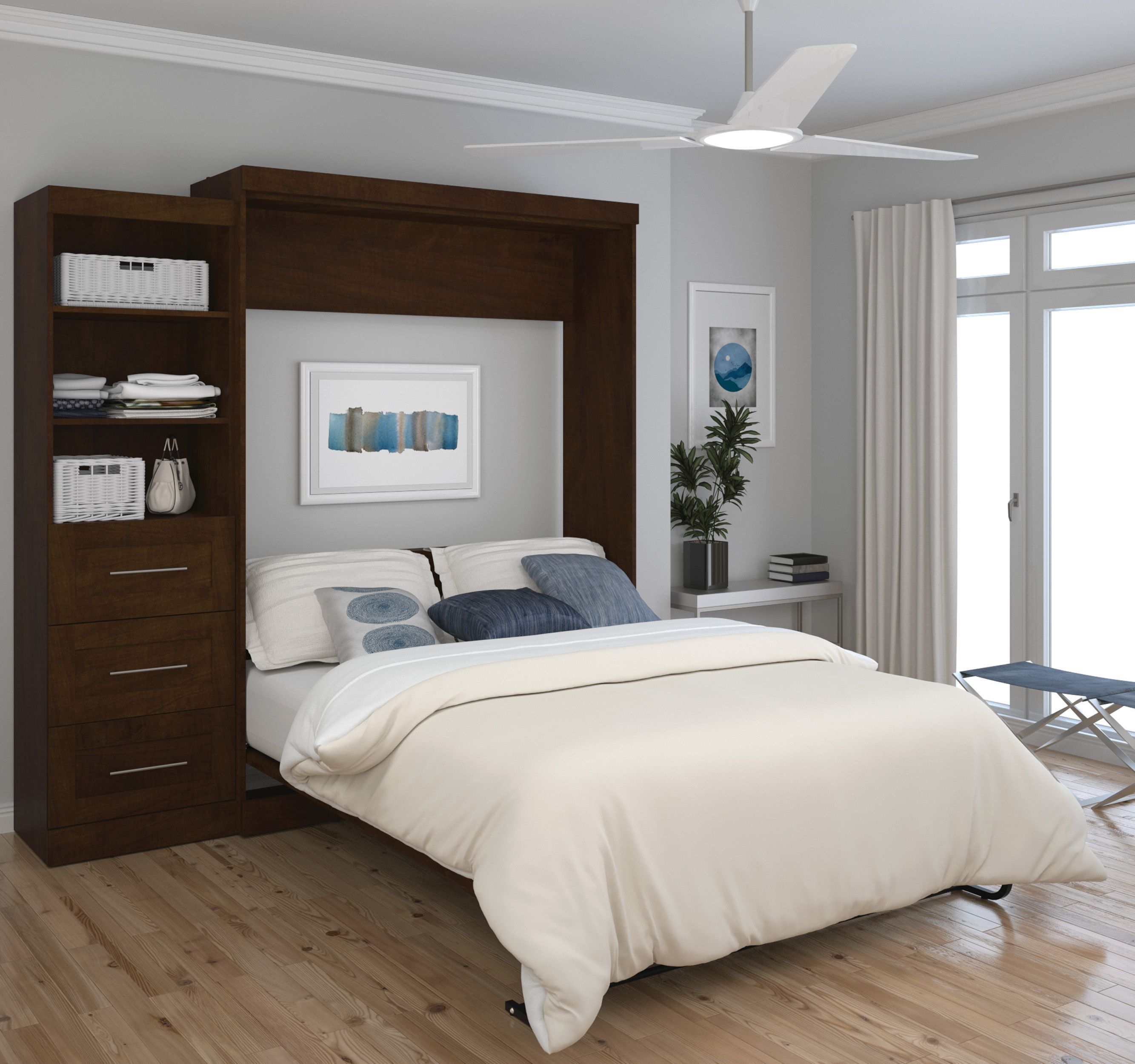 Bestar Pur By Chocolate 90 Queen Wall Bed Kit Collection 8 Pur By Chocolate 90 Queen Wall Bed Kit Main Image