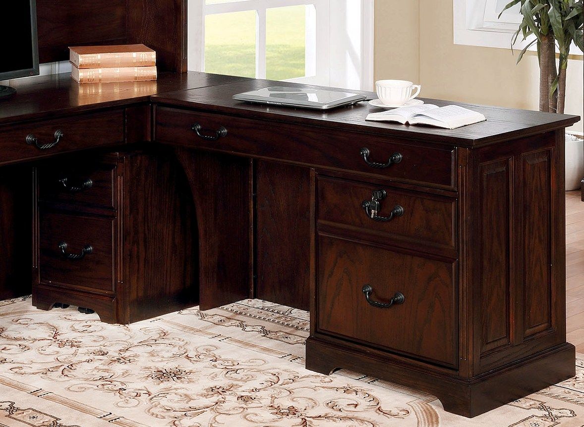 Tami Dark Walnut Corner Desk