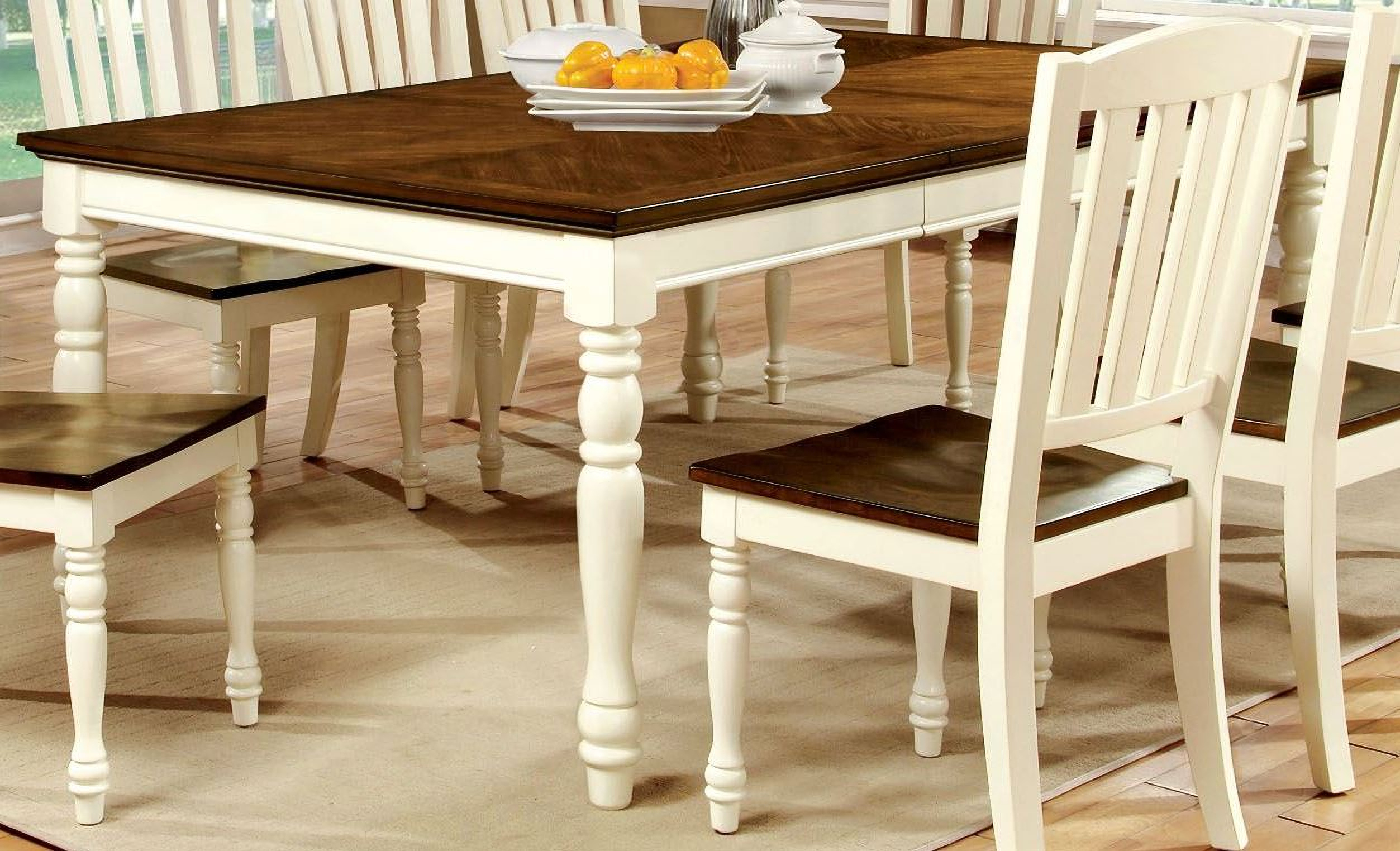 Harrisburg Vintage White And Dark Oak Rectangular Extendable Dining Harrisburg Vintage White And Dark Oak Rectangular Extendable Dining Table