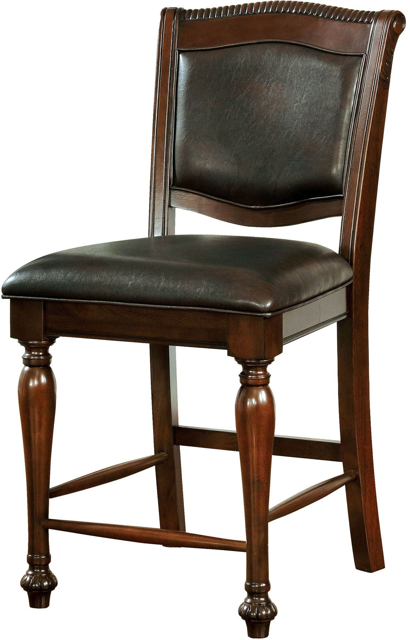 Furniture Of America Alpena Brown Cherry Counter Height Chair Set Alpena Brown Cherry Counter Height Chair Set Of 2 Main Image