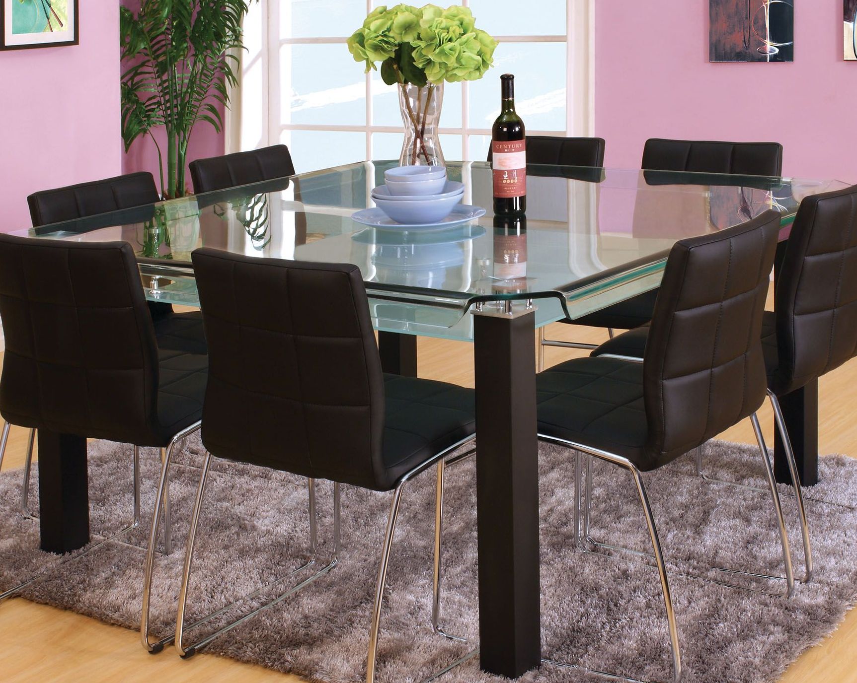 Batesland I Matte Black Square Dining Table