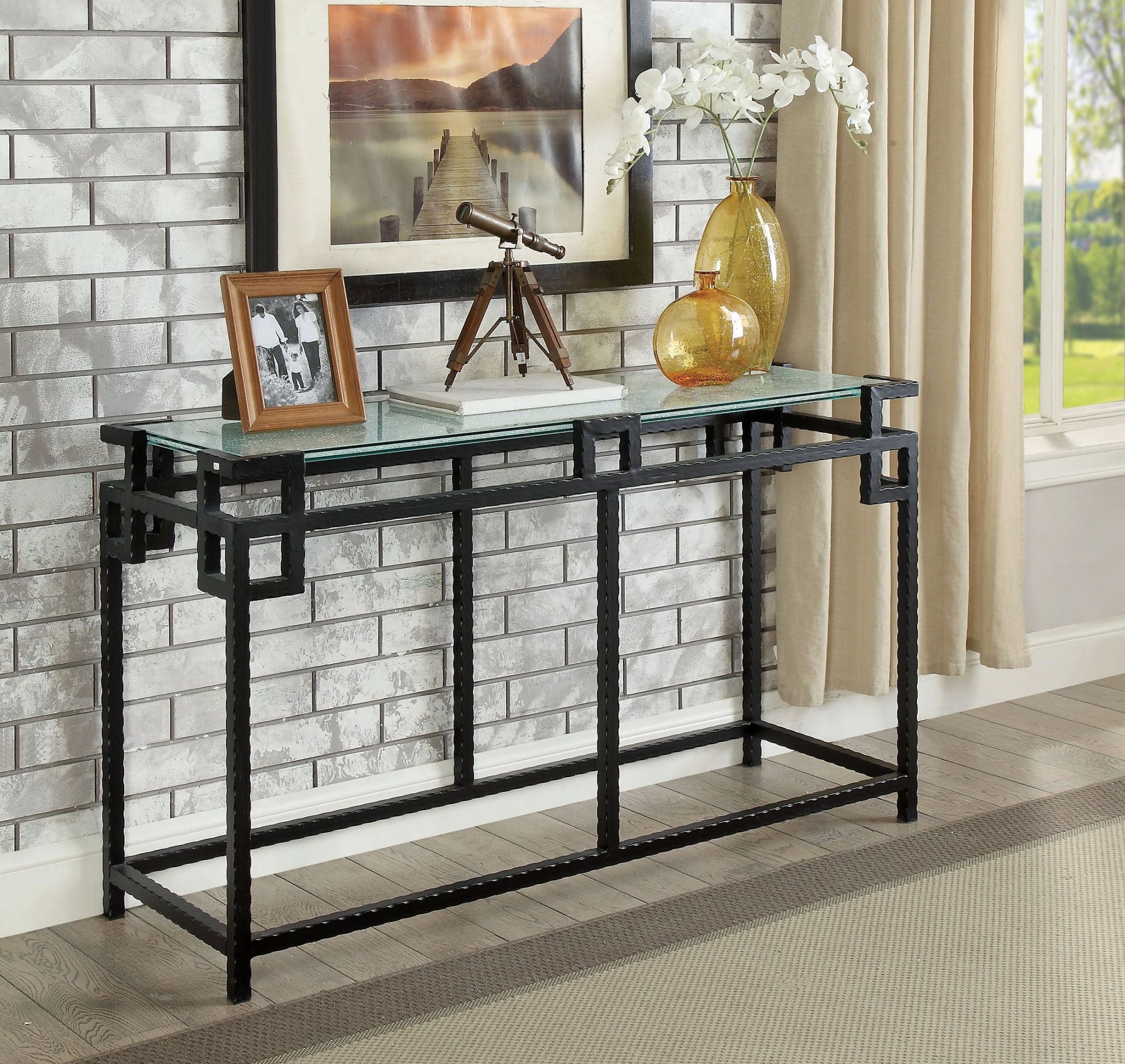 Furniture Of America Selene Black Sofa Table Collection 6 Selene Black Sofa Table Main Image